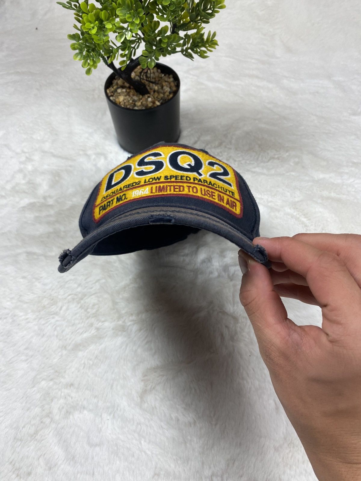 Dsquared2 Dsquared2 DSQ2 Baseball Cap Navy Blue Parachute Patch Size ONE SIZE - 6 Thumbnail