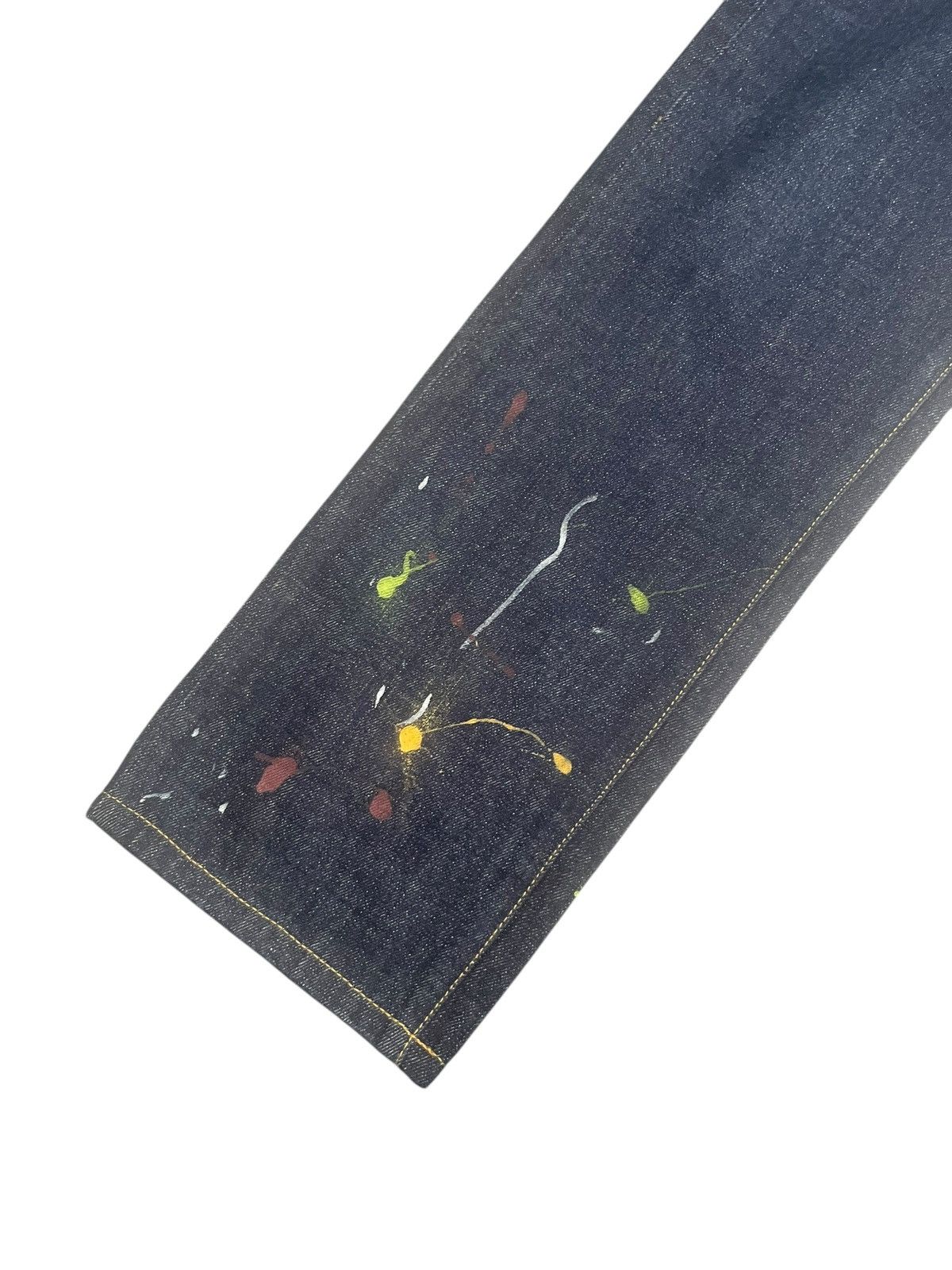 Designer × Tommy Hilfiger × Tommy Jeans Tommy Custom Paint Denim Size 33" - 4 Thumbnail