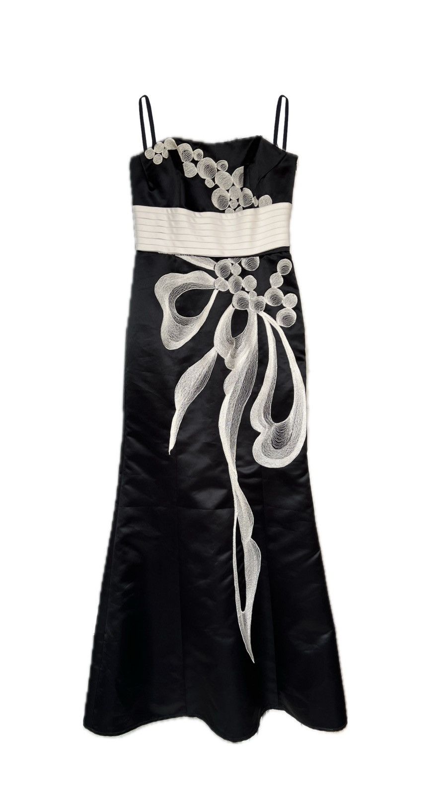 image of Vintage Carla Ruiz Black Embroidered Long Dress, Women's (Size XS)