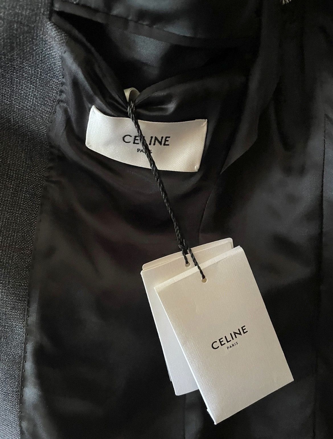 Celine × Hedi Slimane Classic Grain de Poudre Notch Lapel Jacket sz44 Size 44S - 4 Thumbnail
