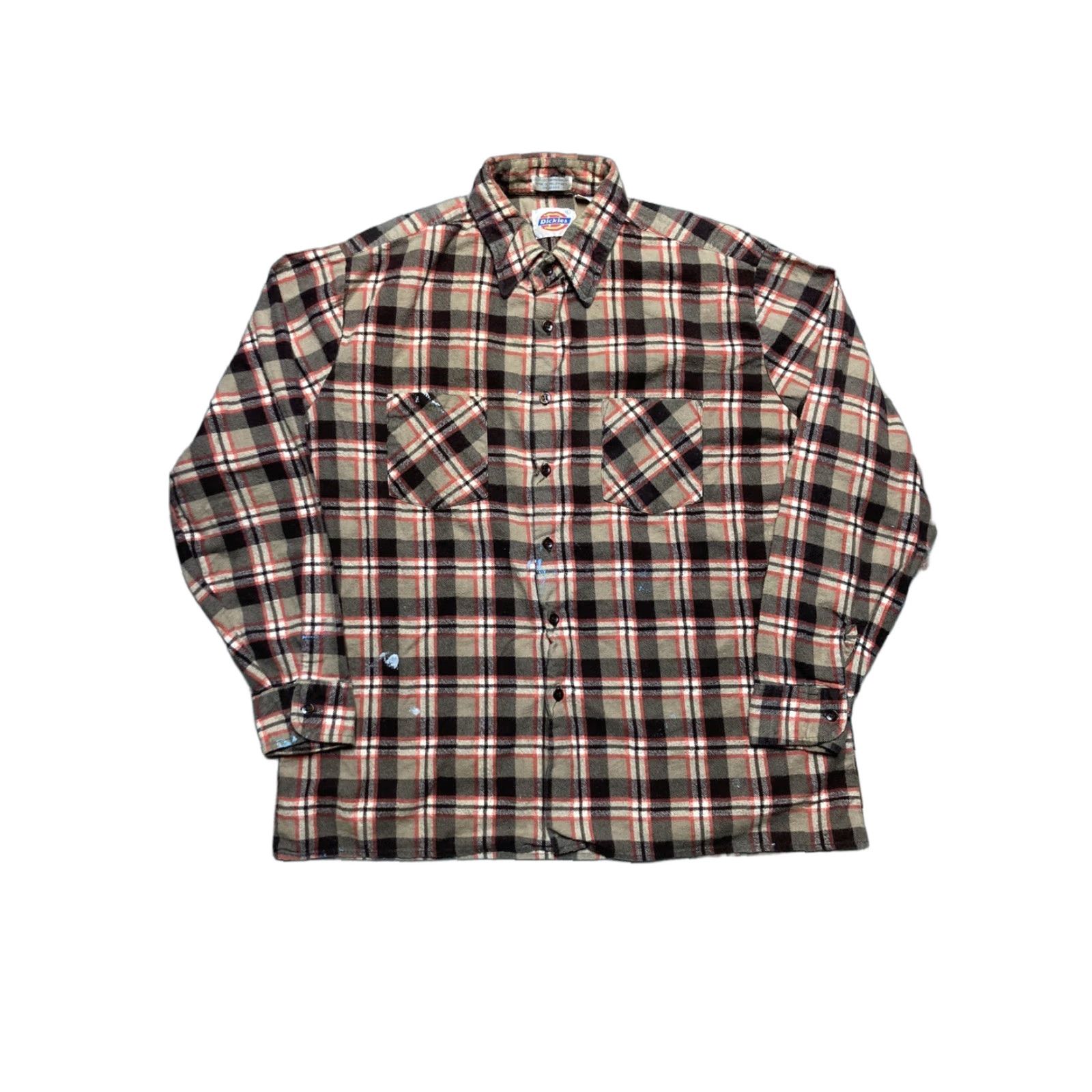 Dickies VINTAGE Dickies Shirt Plaid Check Cotton Flannel Button-Up Long Sleeve Men Large Size US L / EU 52-54 / 3 - 1 Thumbnail