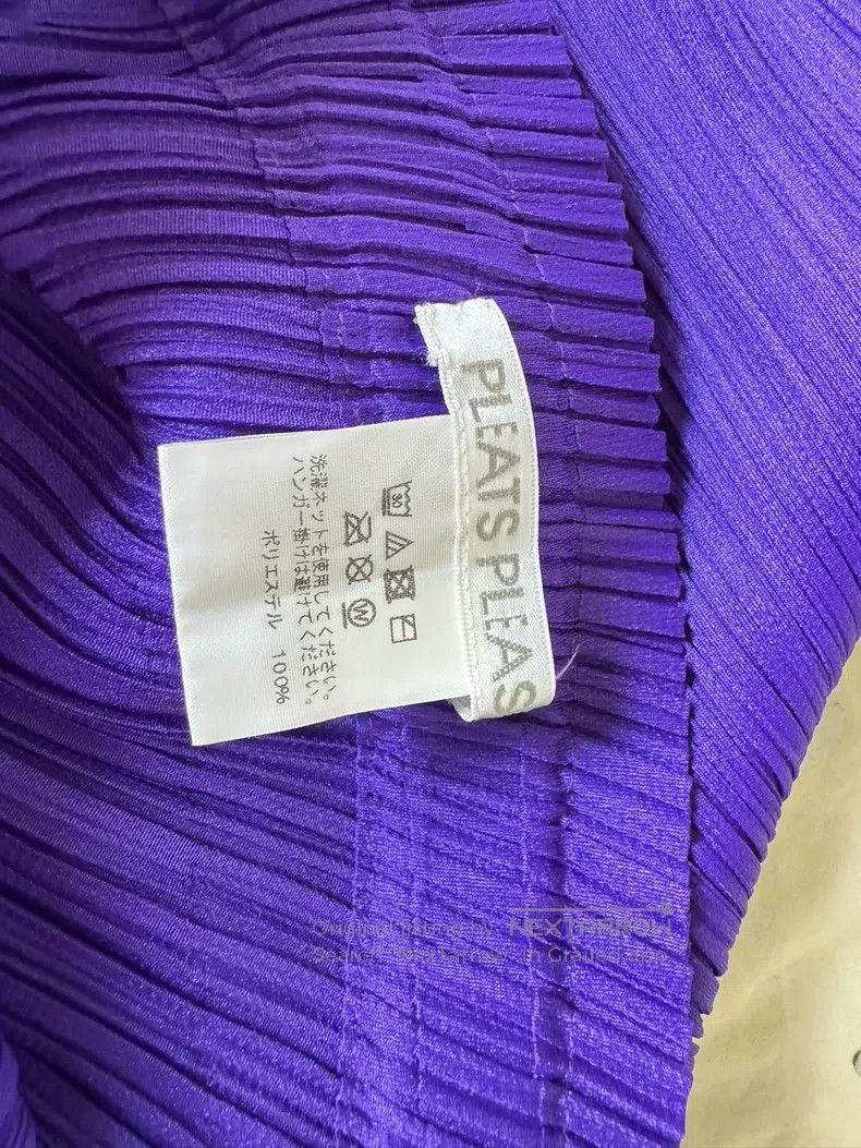 Issey Miyake Issey Miyake size:3 Purple Flared Midi Skirt Size 31" - 2 Thumbnail
