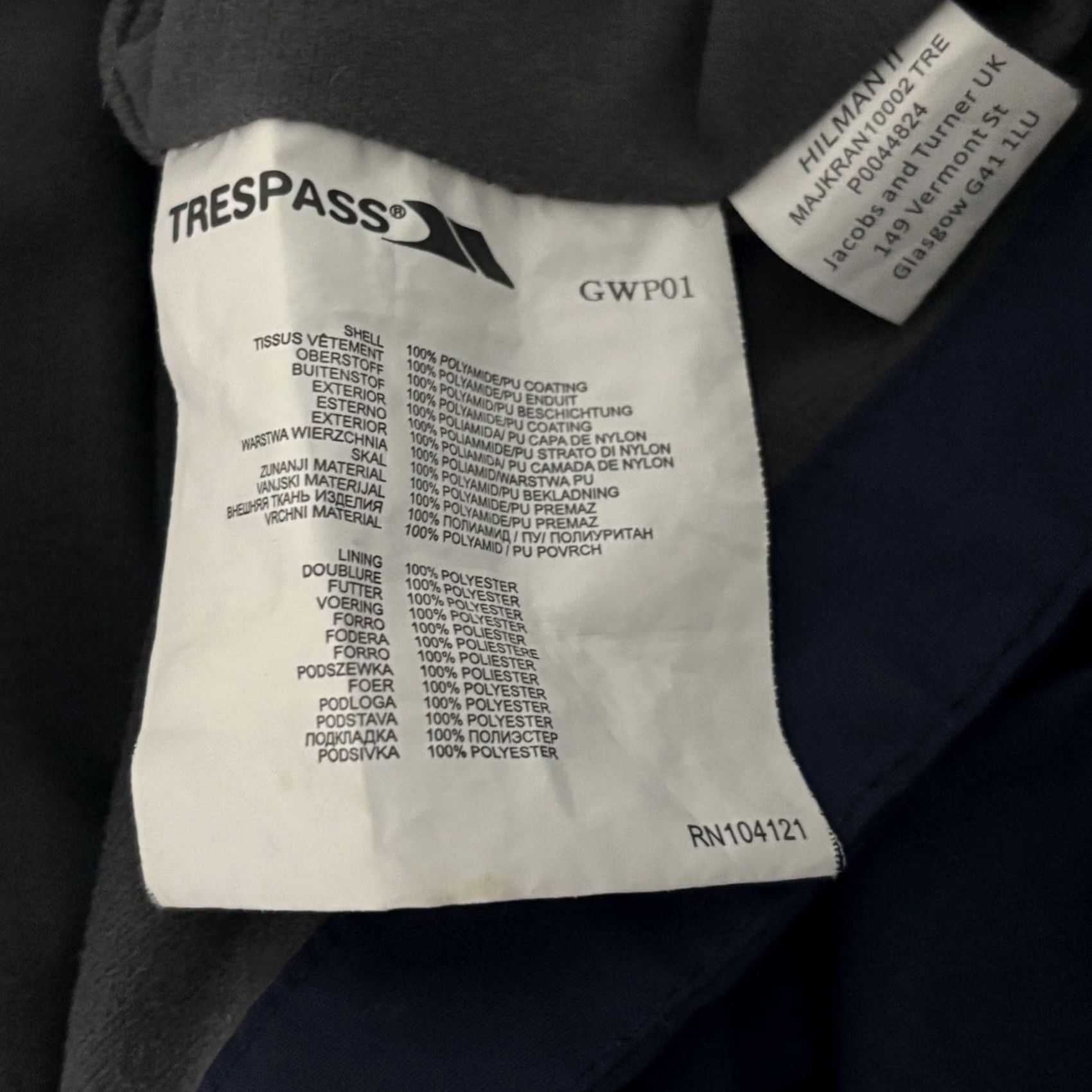 Vintage Trespass Hilman II Waterproof Jacket - XS Men Blue Hooded Zip Up - Vintage Size US XS / EU 42 / 0 - 7 Thumbnail