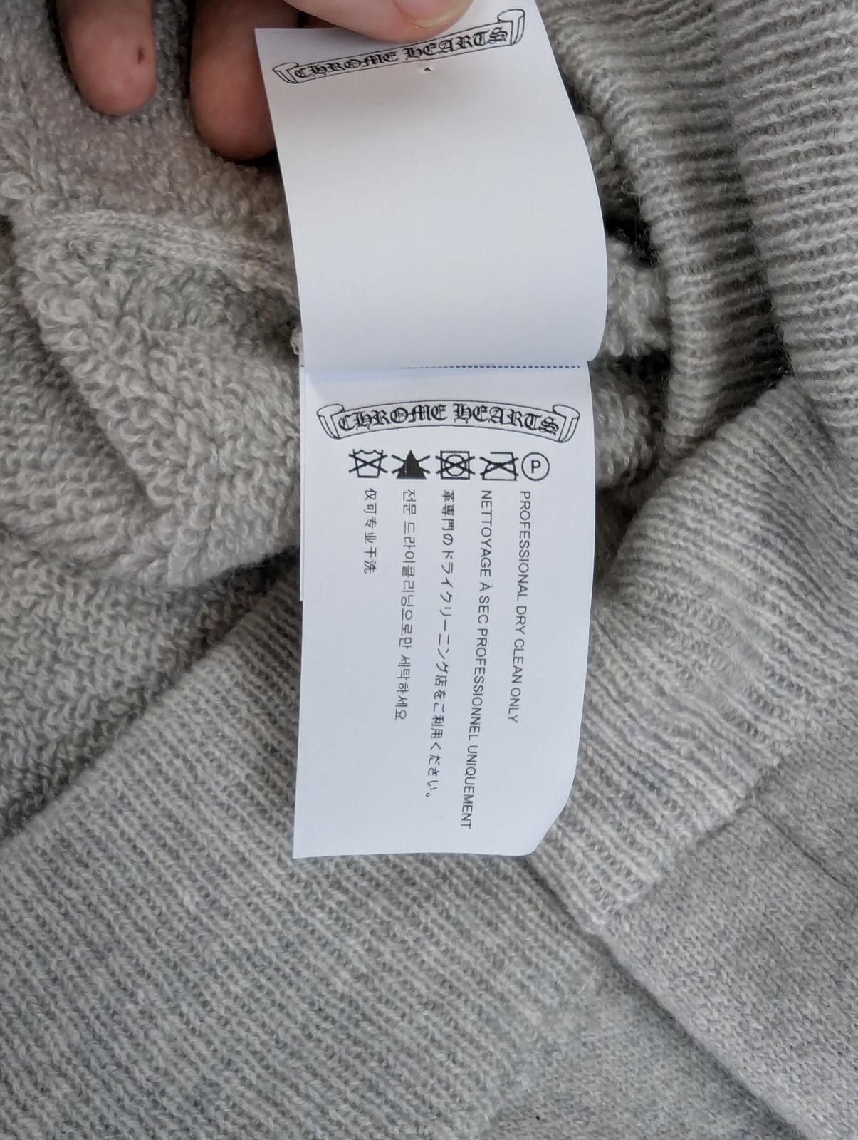 Chrome Hearts Chrome Hearts Life Sentence Cashmere Hoodie in Grey - Large Size US L / EU 52-54 / 3 - 7 Thumbnail