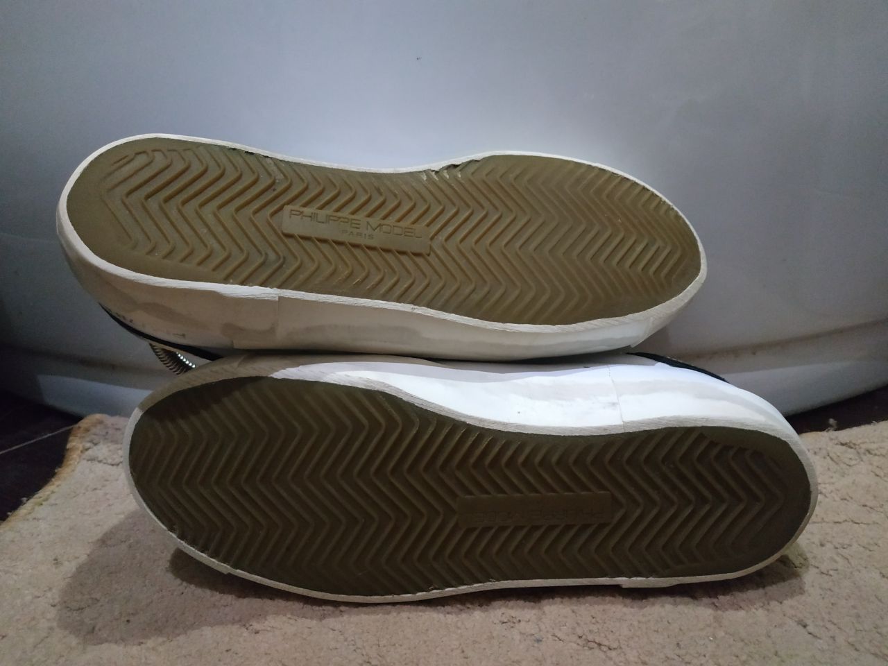 Philippe Model Philippe Model PRHX/78 EDT White Gold Leather Sneakers 38 Size US 7.5 / IT 37.5 - 12 Thumbnail