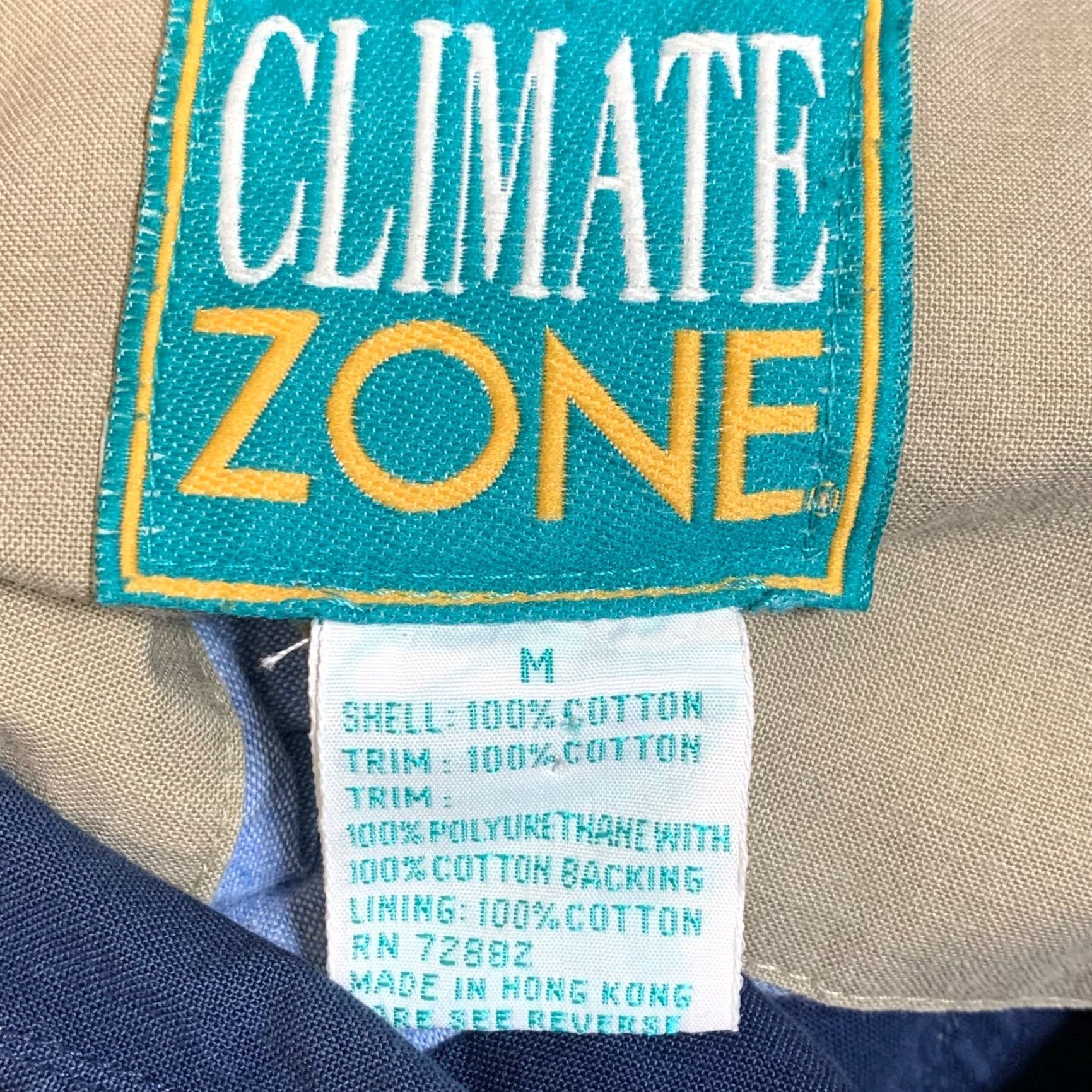 Vintage VINTAGE Climate Zone Mens Full Zip Hooded Jacket Pocket Outdoors M Beige Size US M / EU 48-50 / 2 - 6 Thumbnail