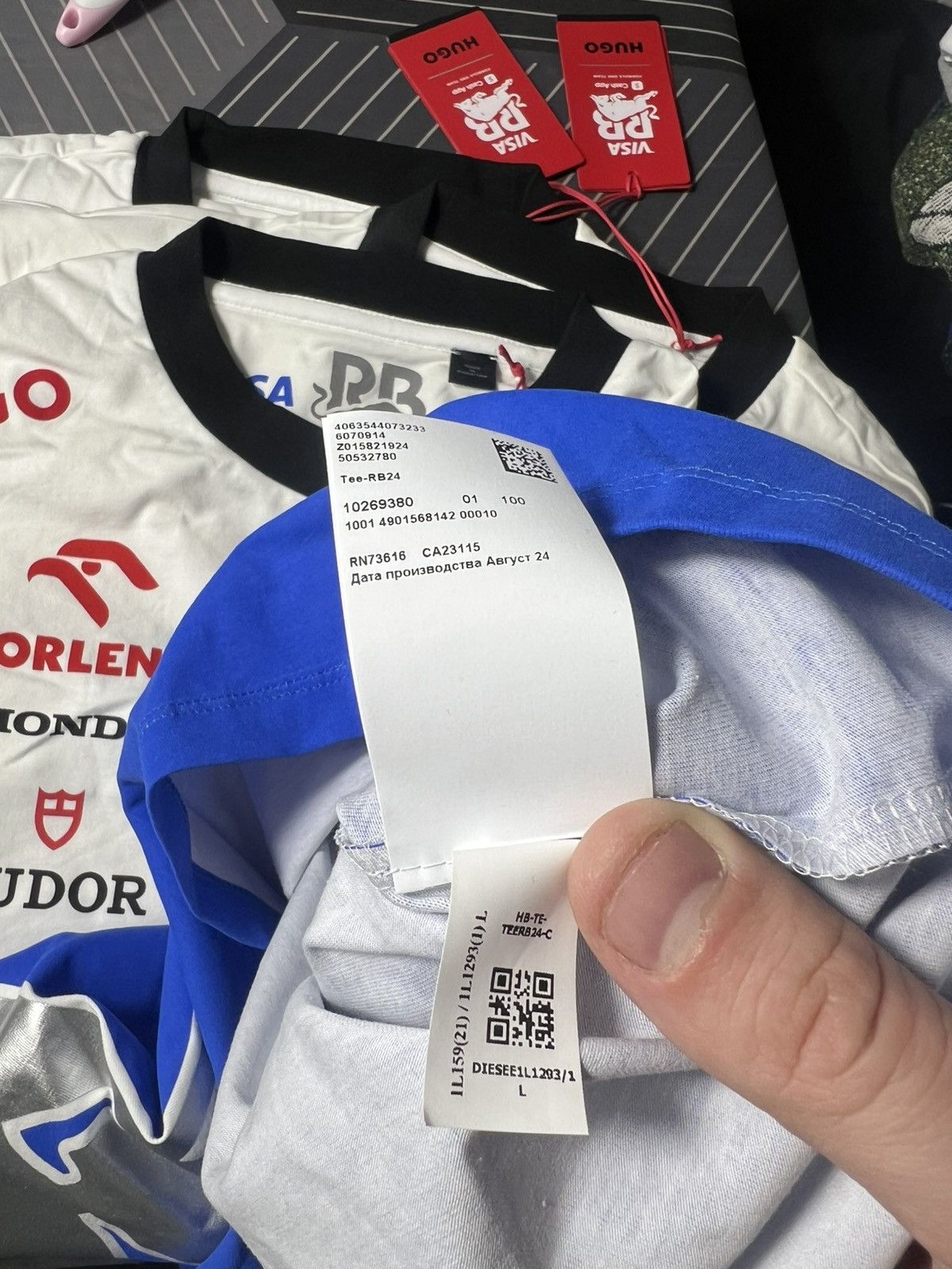 Hugo HUGO Visa Cash App RB Formula One F1 Team Shirt White Blue Size US L / EU 52-54 / 3 - 17 Thumbnail