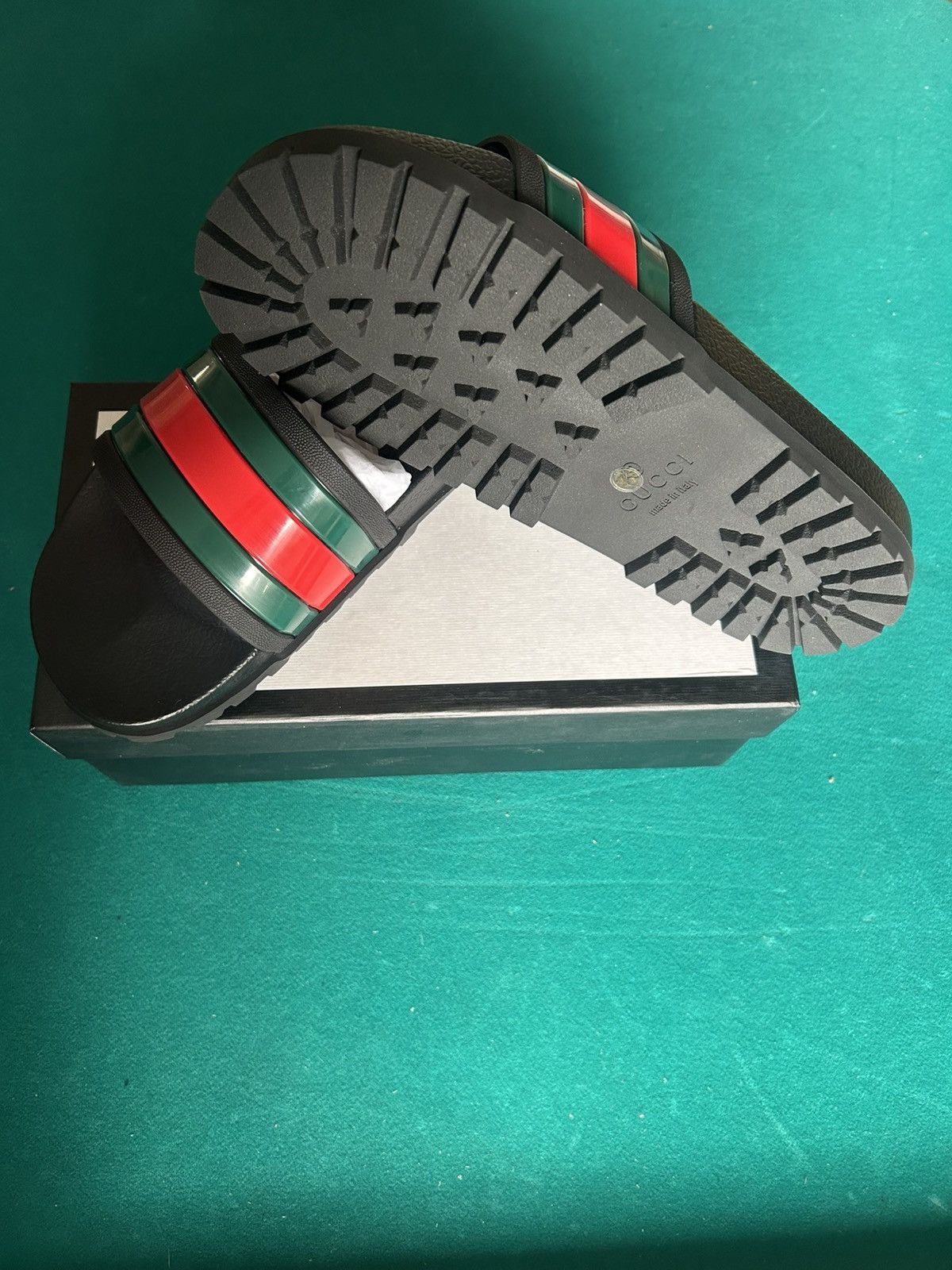 Gucci Mens Gucci Slides Size US 10.5 / EU 43-44 - 4 Thumbnail