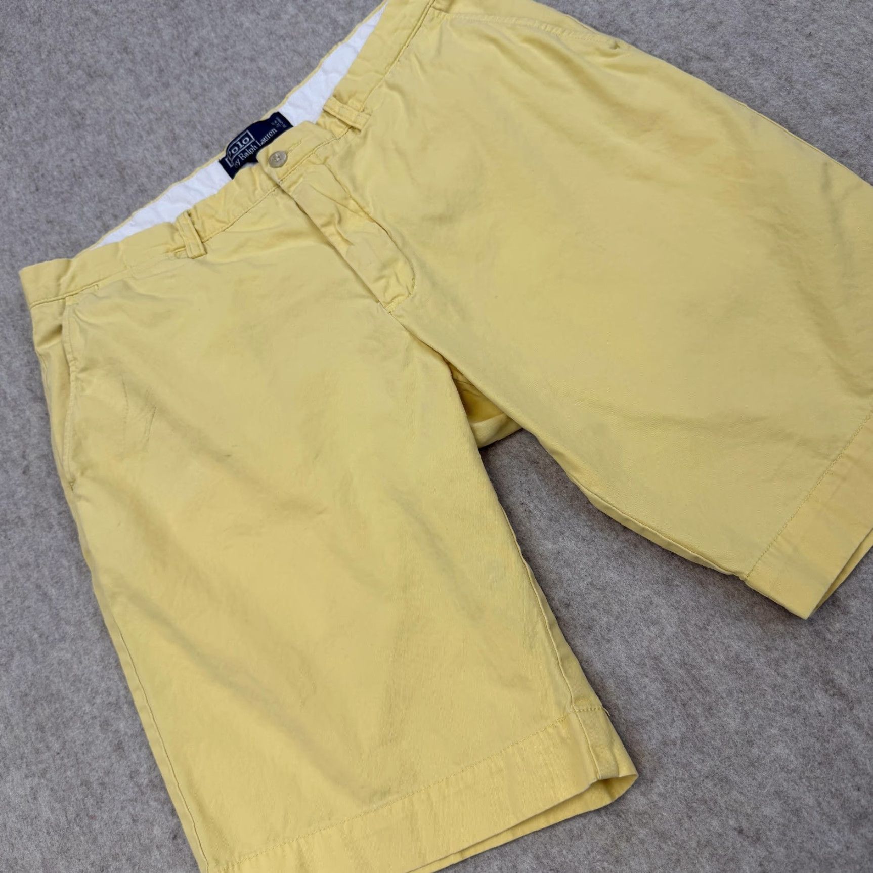 Polo Ralph Lauren Polo Ralph Lauren Shorts Mens 35 Yellow Chino Flat Front Casual Size US S / EU 44-46 / 1 - 2 Thumbnail