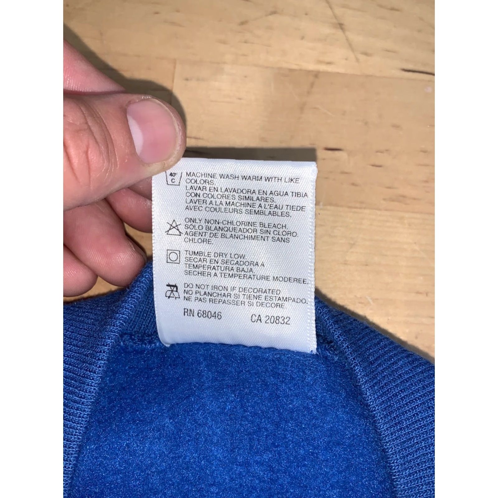 Tultex VINTAGE Tultex Crewneck Sweatshirt Men L Blue 80s Pullover Sweatshirt 12850 Size US L / EU 52-54 / 3 - 3 Thumbnail