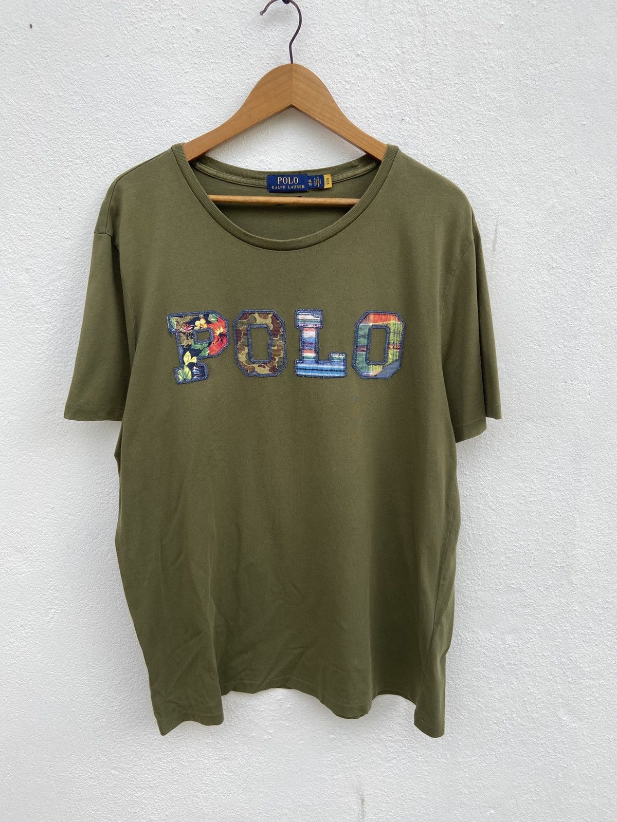 Polo Ralph Lauren 🔥 Polo Ralph Lauren t shirt spell out faded green Size US L / EU 52-54 / 3 - 1 Thumbnail