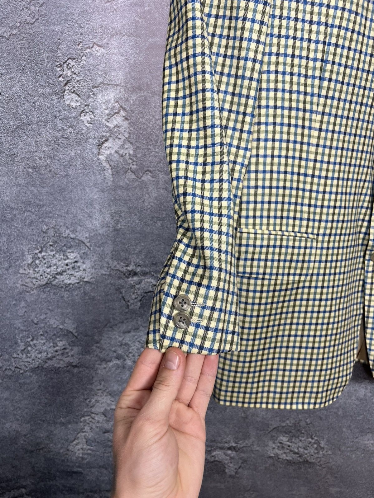 Ermenegildo Zegna Vintage Ermenegildo Zegna Super 100s Wool Checkered Blazer Size 52R - 4 Thumbnail