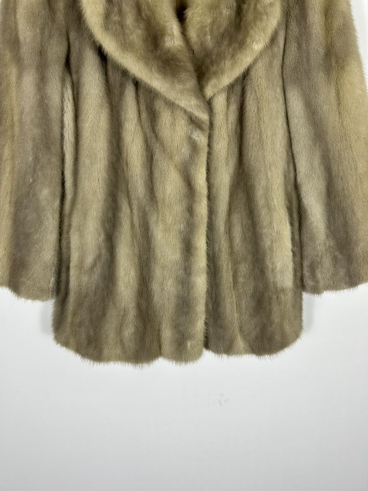 Sagafurs Vintage EMBA Mink Fur Coat – Beige Real Fur Jacket, Size S / US 4 / IT 40 - 6 Thumbnail