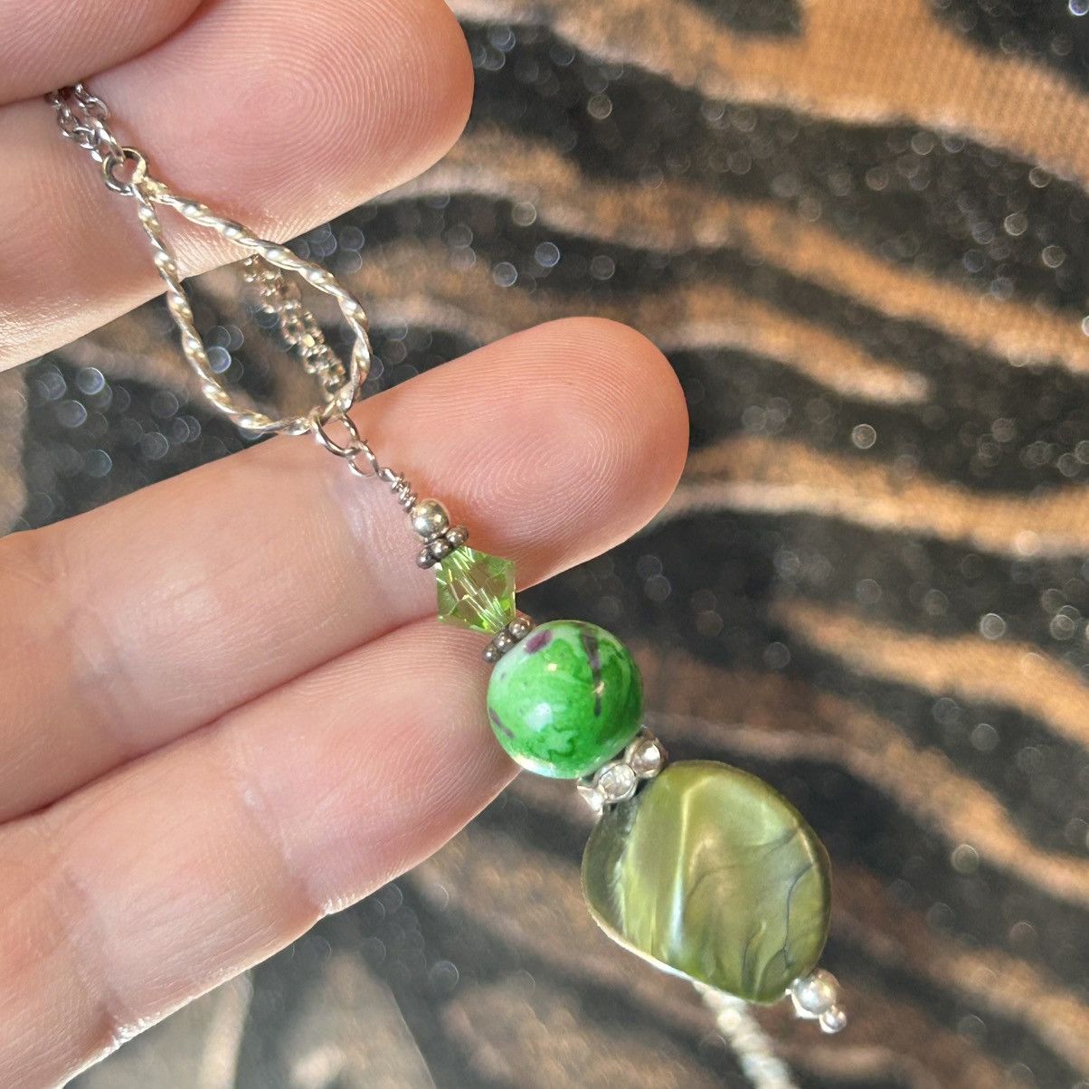 Handmade Handcrafted vintage bead drop pendant on chain necklace Size ONE SIZE - 5 Thumbnail