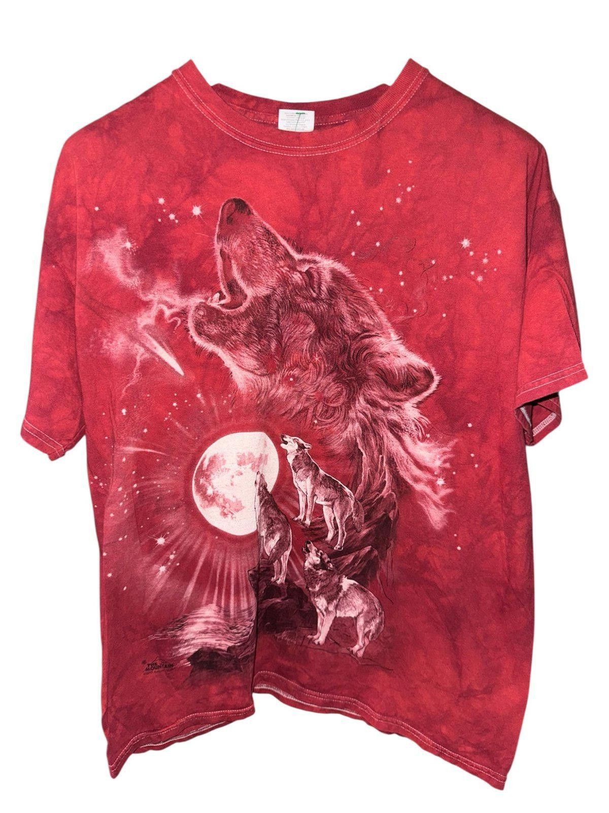 The Mountain The Mountain Red Tie Dye Four Wolves Shirt Size L Rare Y2K Size US L / EU 52-54 / 3 - 1 Thumbnail