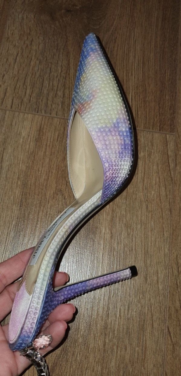 Jimmy Choo Jimmy Choo Saeda crystals all over,blue,pink, purple, 37 It Size US 7 / IT 37 - 5 Thumbnail