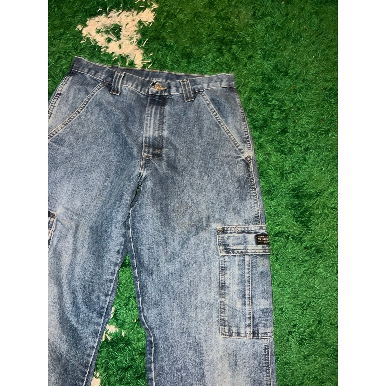 Wrangler Y2K Wrangler Dungaree Fit Double Pockets Jeans 30x32 2000s Size US 30 / EU 46 - 2 Thumbnail