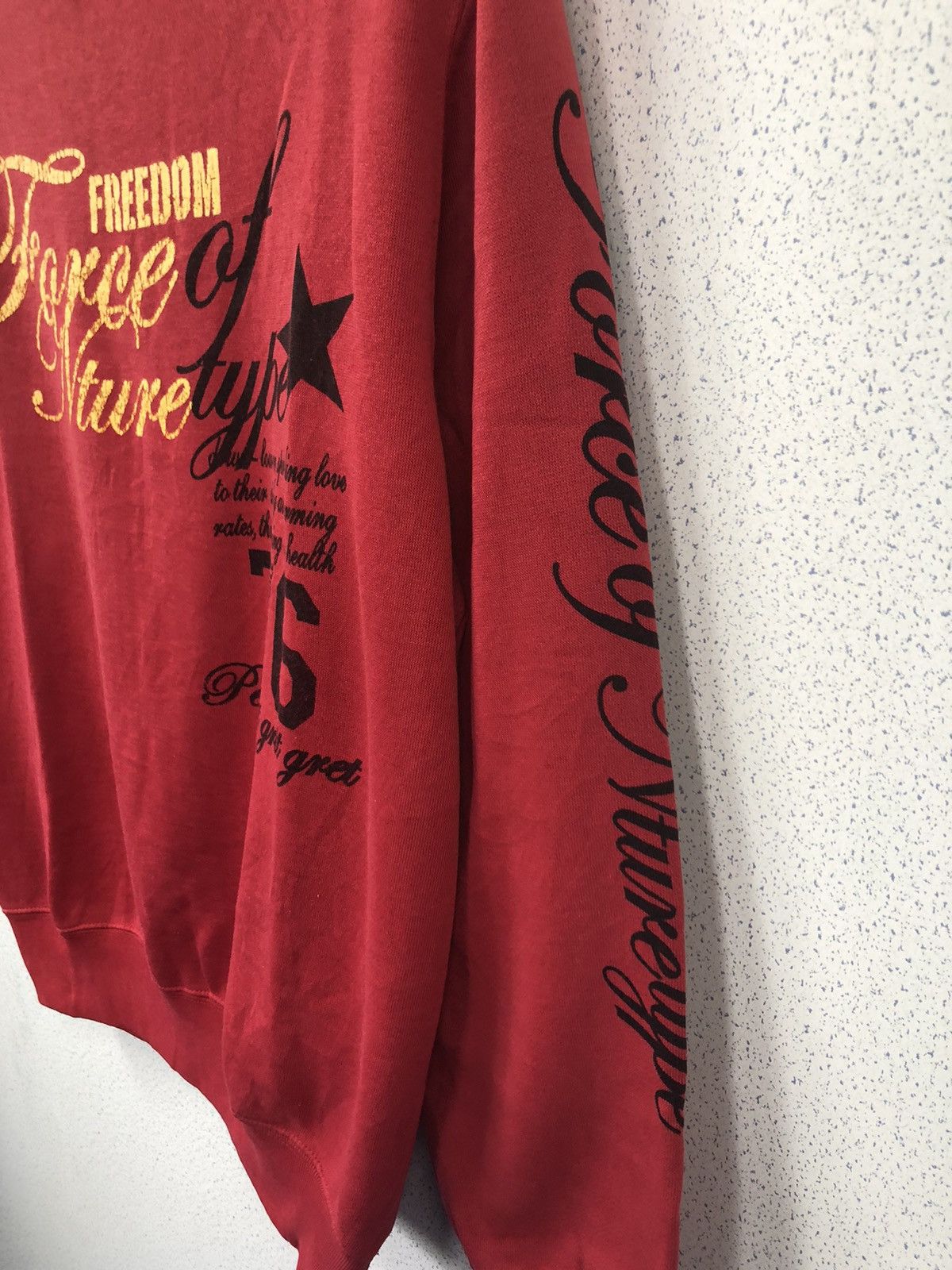 Vintage Unbranded Red USA Sweatshirt Size US M / EU 48-50 / 2 - 7 Thumbnail