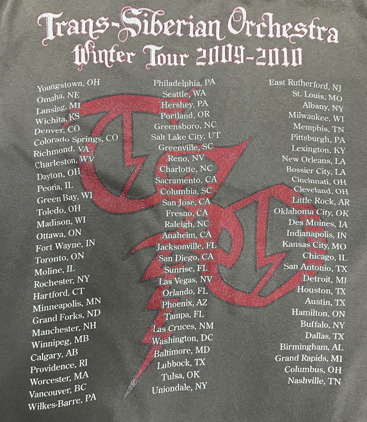 Anvil × Band Tees × Vintage 🔥grailsale🔥 VINTAGE ANVIL TRANS-SIBERIAN ORCHESTRA WINTER Size US XL / EU 56 / 4 - 4 Thumbnail