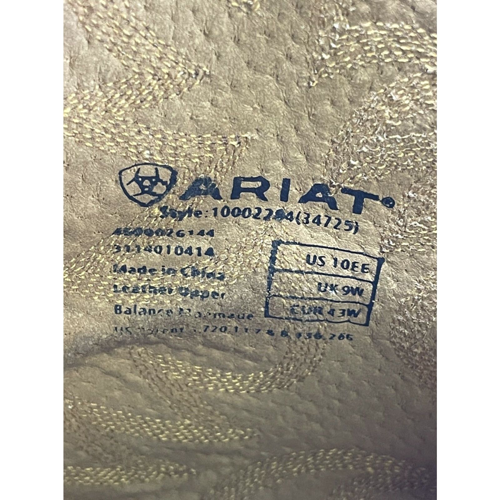 Ariat Ariat Cowboy Western Boot Mens 10 EE Brown Leather Pull On Wide 10002294(34725) Moderate wear Size US 10 / EU 43 - 2 Thumbnail