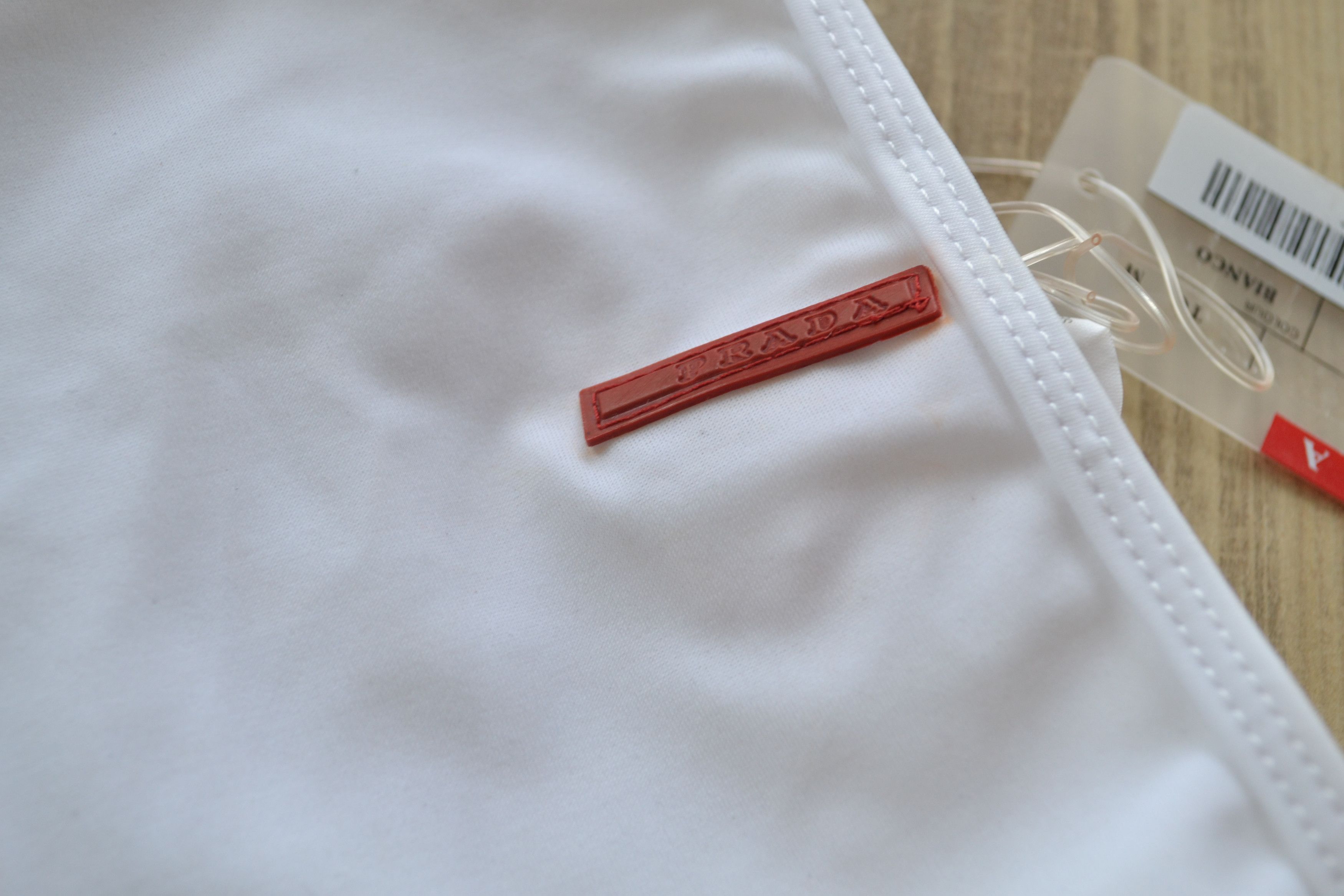 Prada PRADA Bikini Beachwear Red Tab Nylon White Size M Size ONE SIZE - 3 Thumbnail