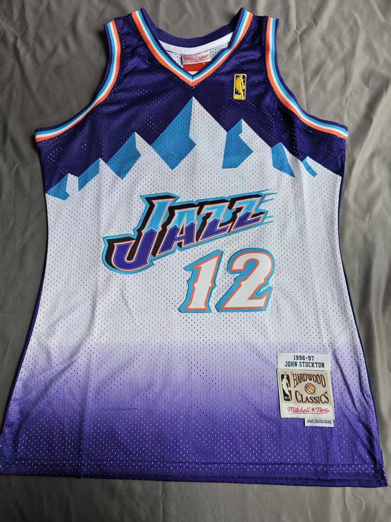 NBA #12 John Stockton Jersey Utah Jazz 1996 97 Size US L / EU 52-54 / 3 - 1 Thumbnail