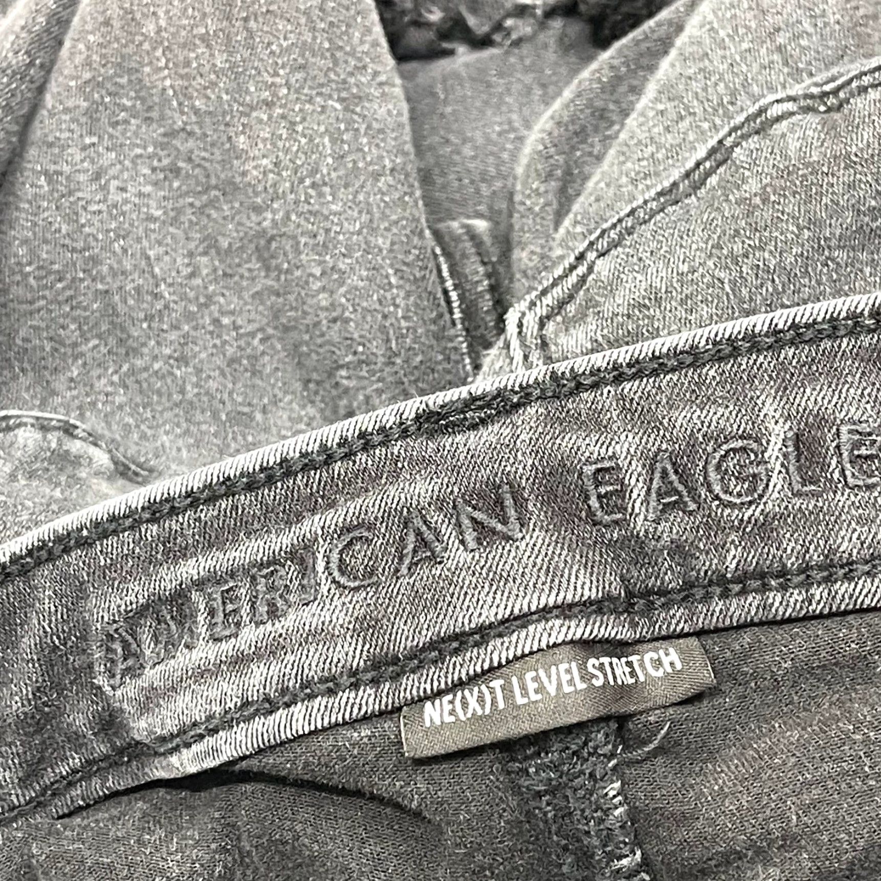 American Eagle Outfitters American Eagle Jeans Women Size 0 Gray Super Hi Rise Jegging Crop Stretch Denim Size 25" / US 0 / IT 36 - 3 Thumbnail