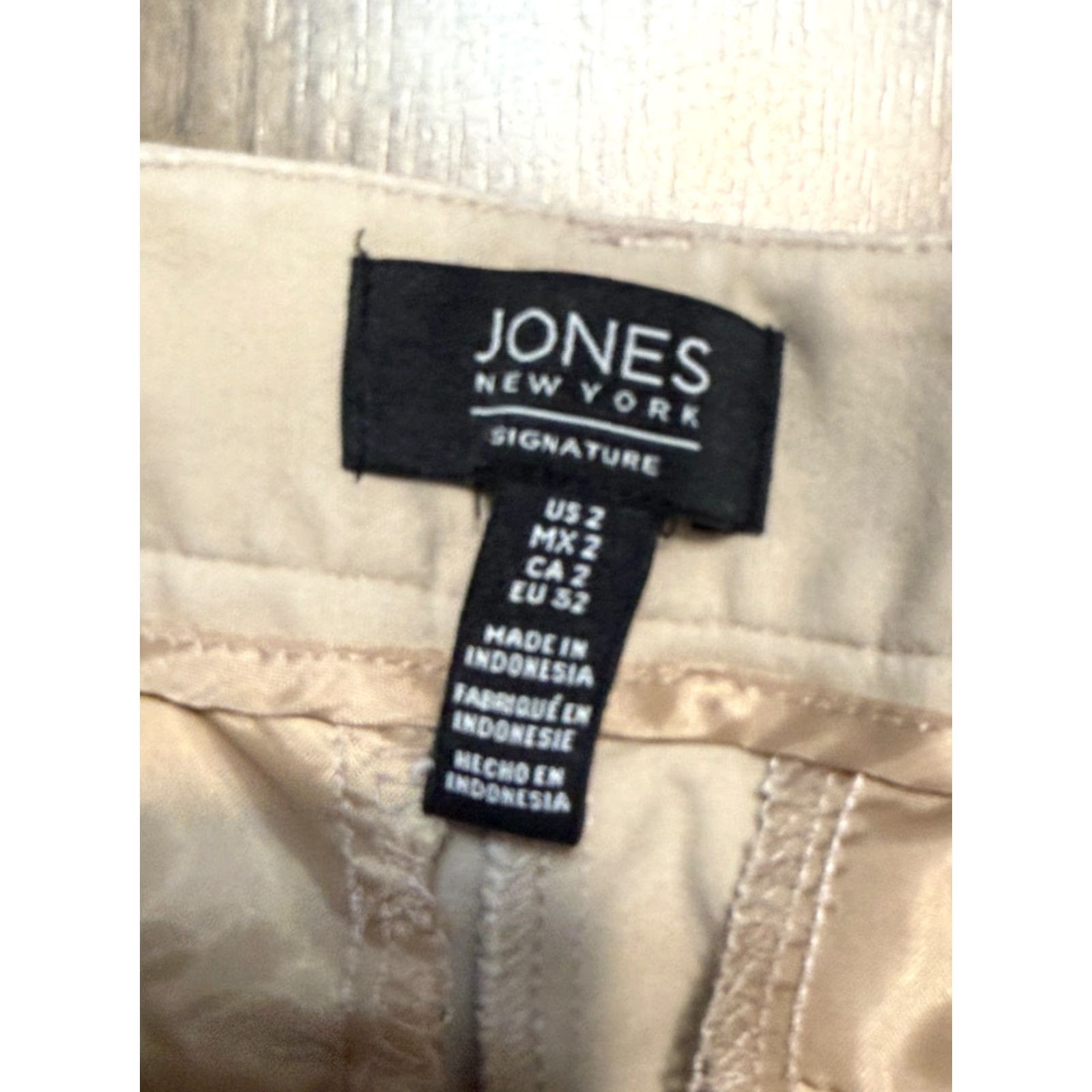 Jones New York Jones New York Pants Women's Size 2 Tan Straight Leg Light Wash Mid Rise Beige Regular Inseam 25 in Ankle Stretch Mens? Size 26" / US 2 / IT 38 - 4 Thumbnail