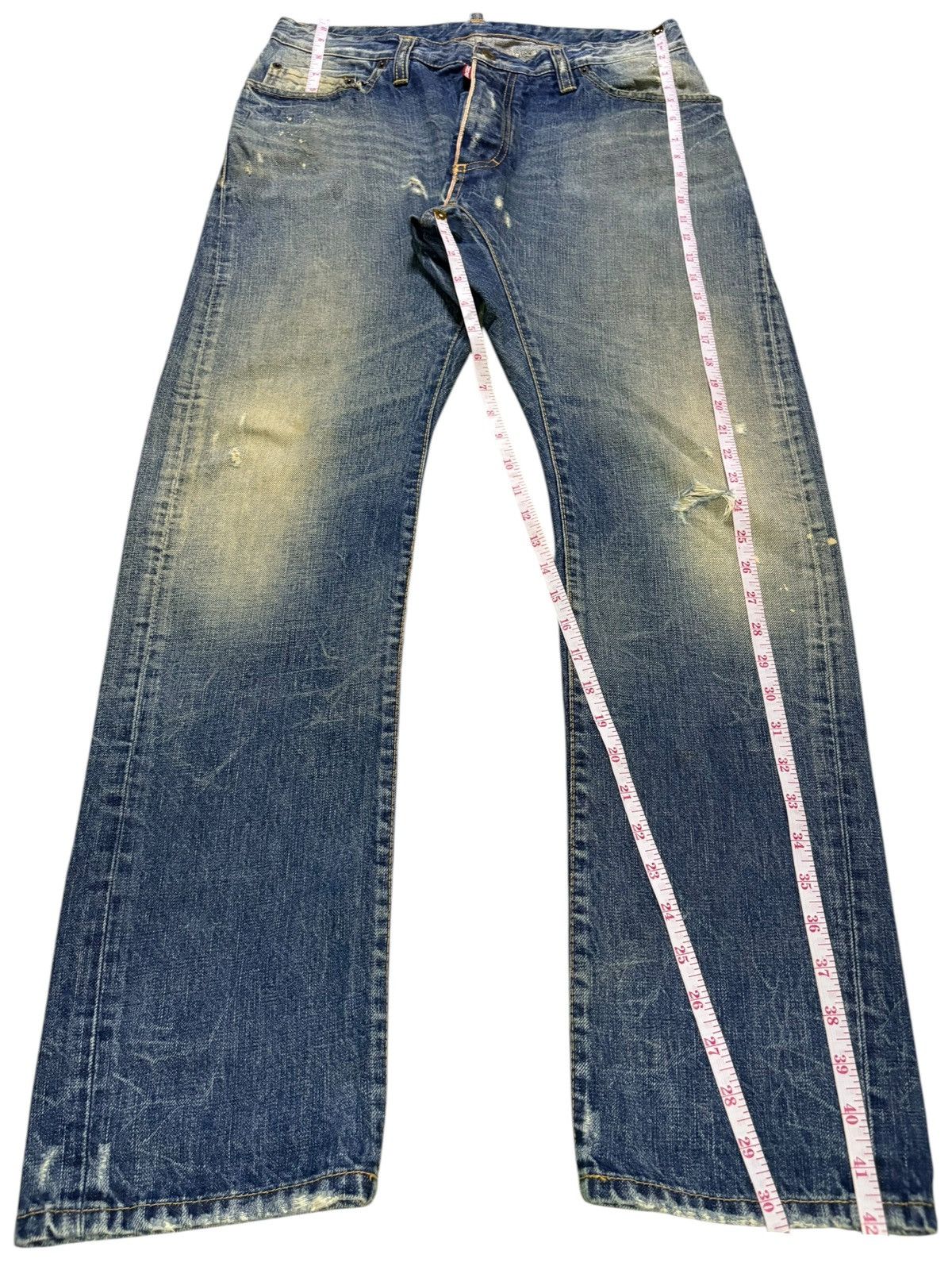 Dsquared2 Vintage Dsquared Mud Wash Distressed Jeans Size US 33 - 14 Thumbnail