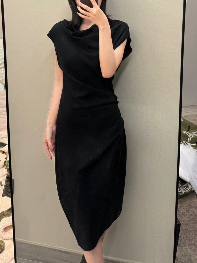 Helmut Lang HELMUT LANG Evening dress, wool sweater dress, three-dimen Size L / US 10 / IT 46 - 4 Thumbnail