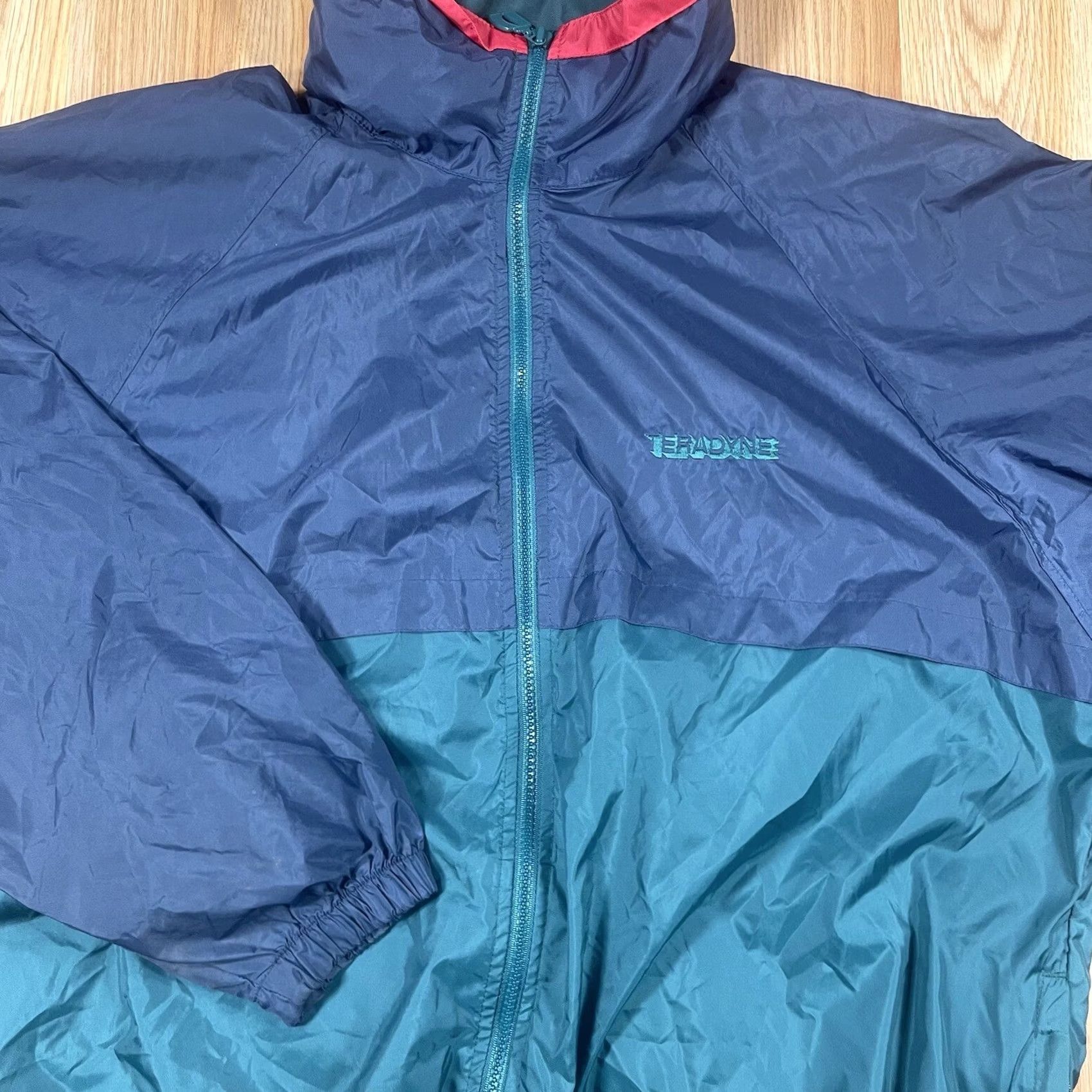 Dunbrooke Dunbrooke Windbreaker Jacket Men XL Blue Green Full Zip Hooded WarmUp Windbreaker Jacket XL Men Size US XL / EU 56 / 4 - 2 Thumbnail