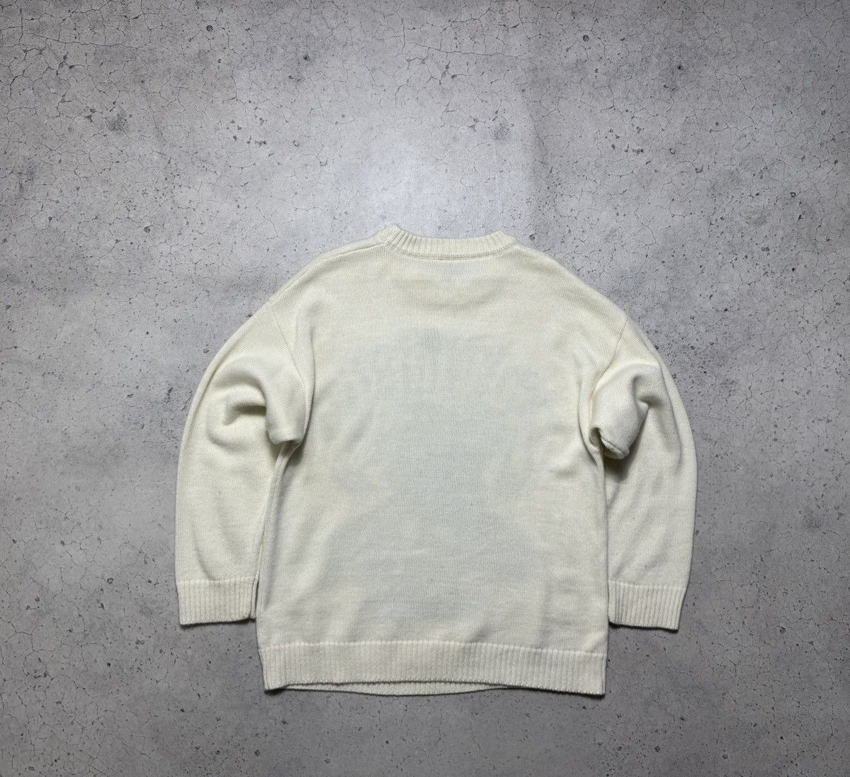 Ed Hardy Ed Hardy Big Logo Knitted Sweater Big Logo Cream Oversize Size US XS / EU 42 / 0 - 10 Thumbnail