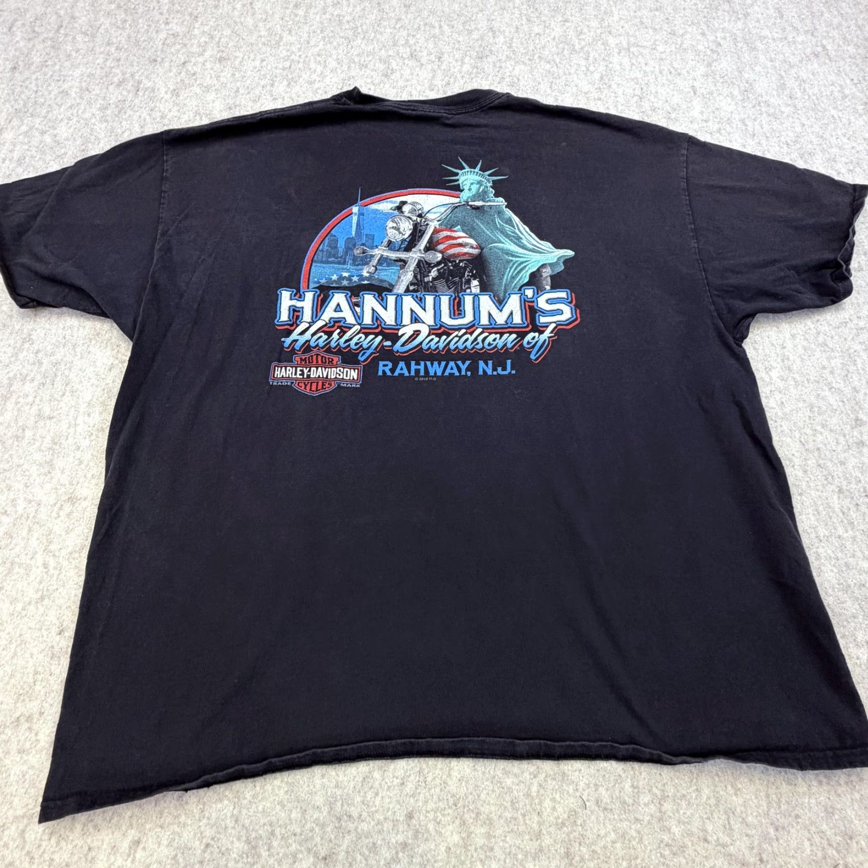 Harley Davidson Harley-Davidson Shirt Mens 3XL Black Graphic Print Short Sleeve T-Shirt Biker Patriotic Holiday Motorcycle Men Black 3XL Size US XXL / EU 58 / 5 - 7 Thumbnail