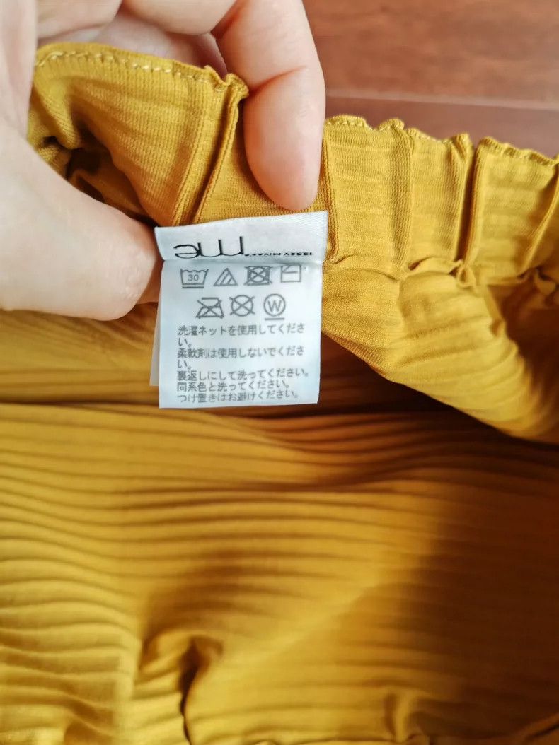 Issey Miyake Issey Miyake size:one size Yellow pleated pants Size 25" / US 0 / IT 36 - 6 Thumbnail