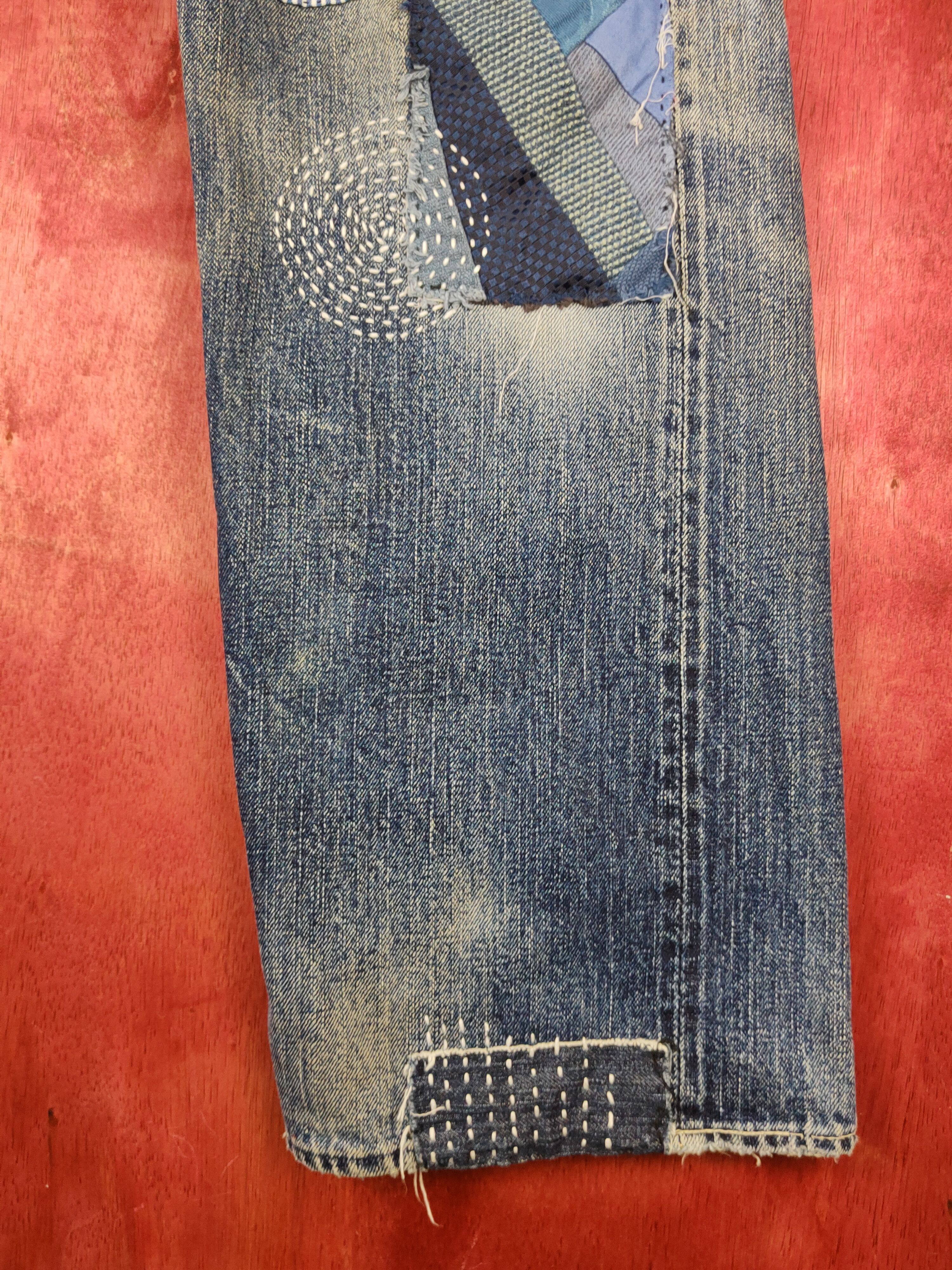 The Flat Head FlatHead C.T.F.H patchwork Selvedge sashiko denim #S1349DL Size US 32 / EU 48 - 8 Thumbnail
