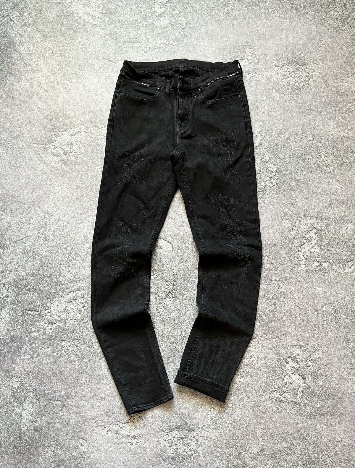 Vintage Zadig & Voltaire 30 distressed denim pant trouser Jean chino Size US 30 / EU 46 - 2 Thumbnail
