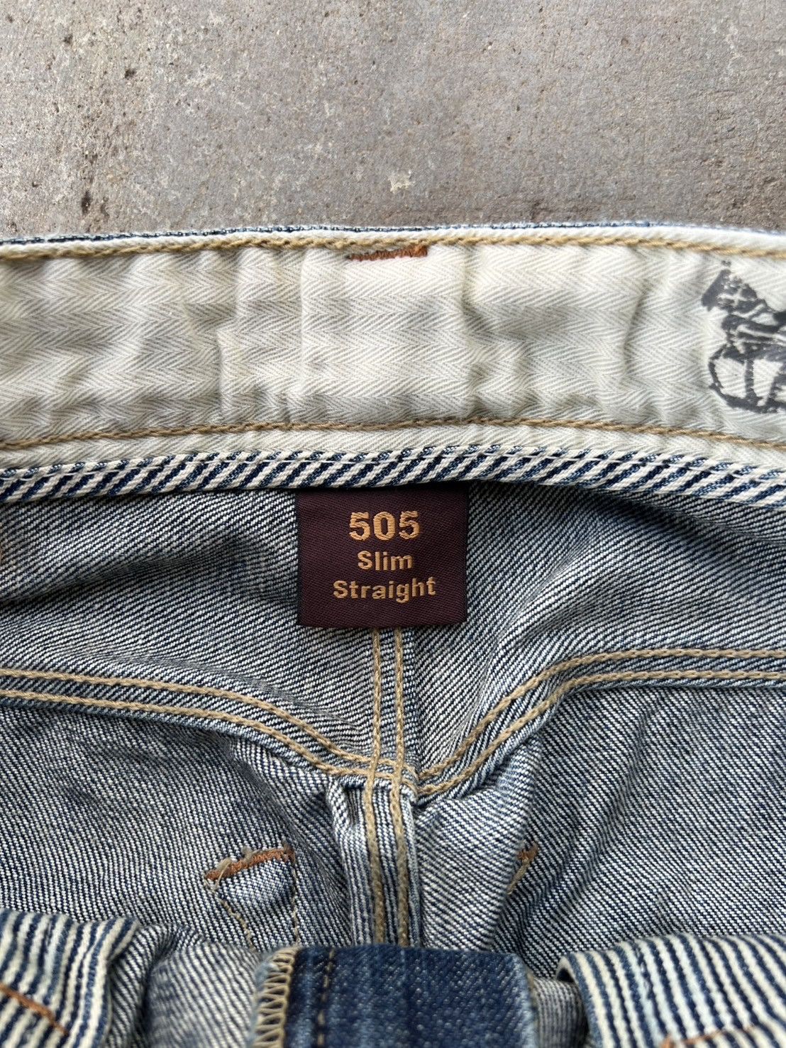 Vintage Repaired Vintage Levi's 505 Slim Straight Denim Pants Size US 29 - 7 Thumbnail