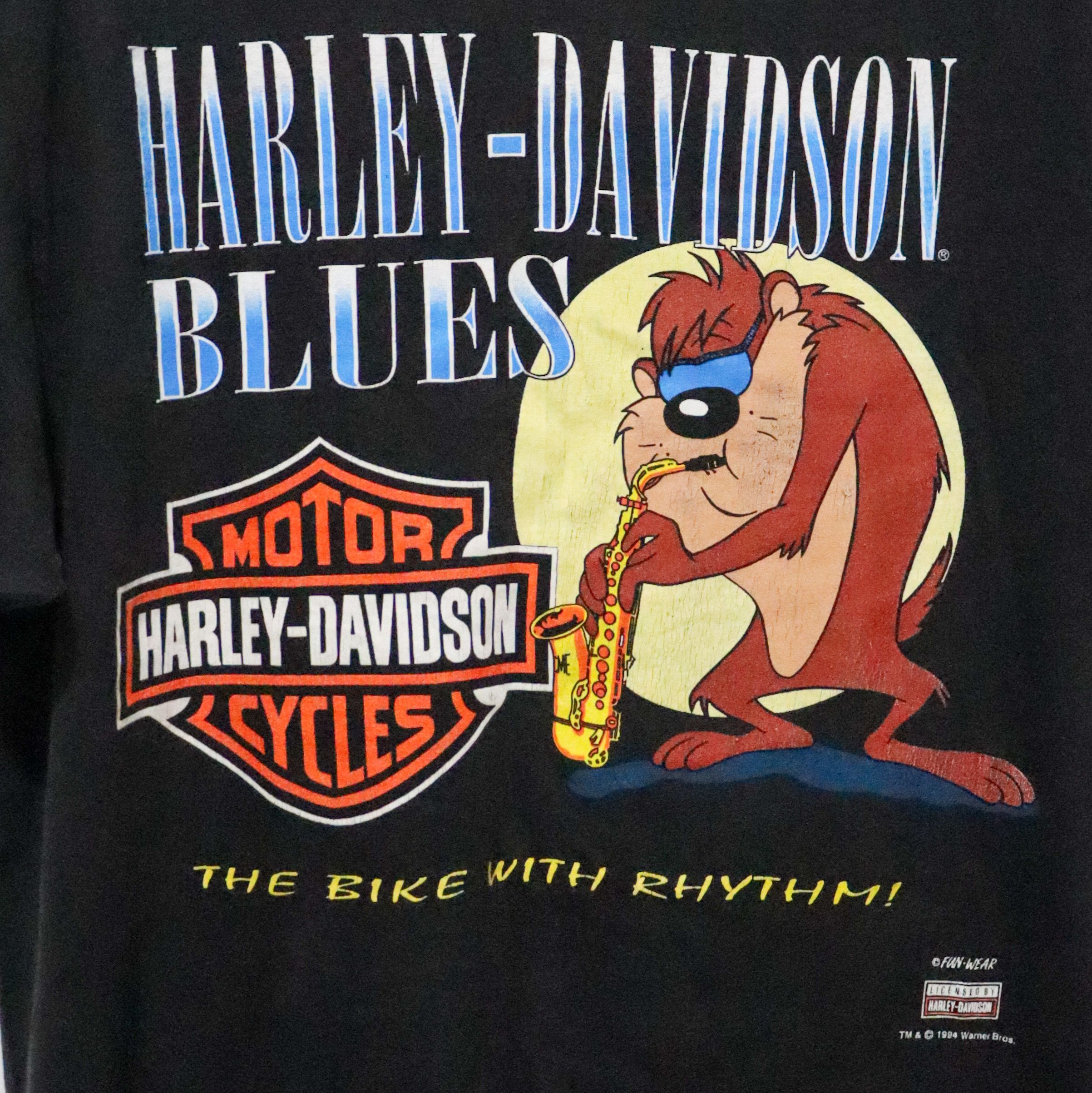 Harley Davidson × Vintage × Warner Bros Harley Davidson x Taz "Blues" '94 Size US L / EU 52-54 / 3 - 4 Thumbnail