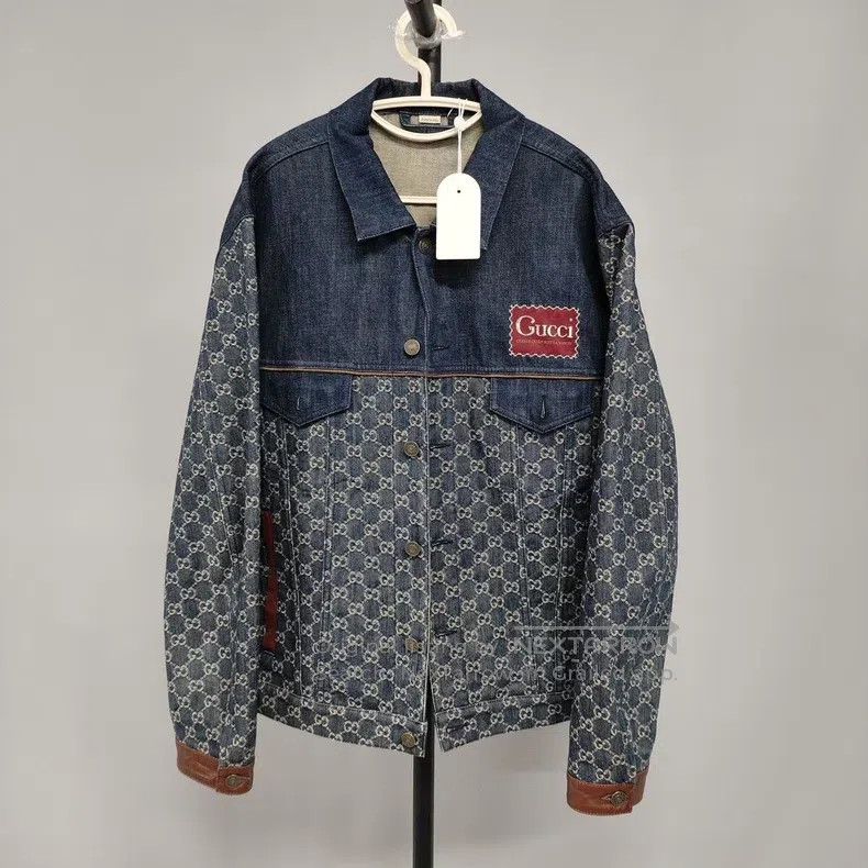Gucci Gucci Denim full-printed old flower jacket Size US S / EU 44-46 / 1 - 1 Thumbnail