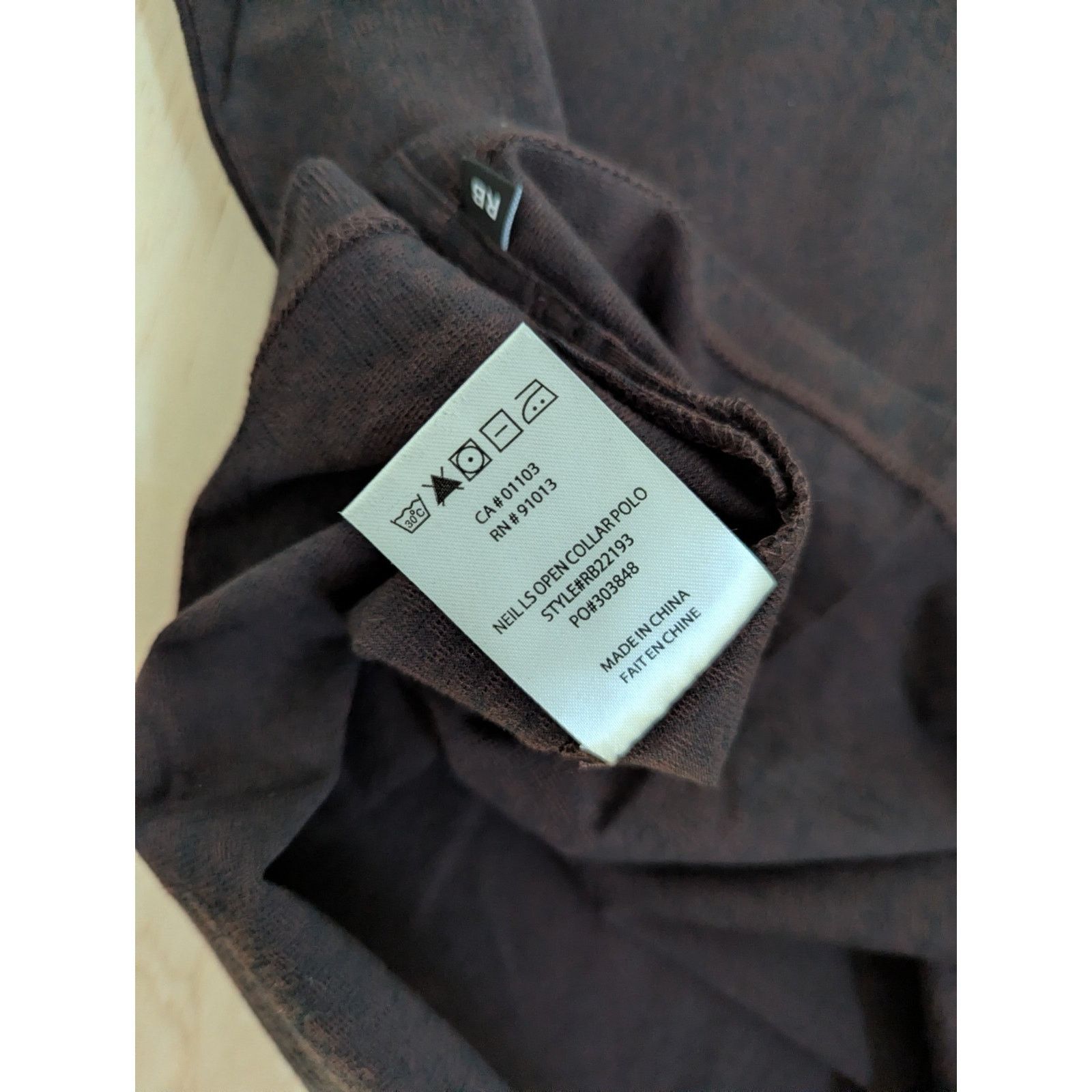 Robert Barakett Robert Barakett Men's Medium Open Collar Polo Long Sleeve Size US M / EU 48-50 / 2 - 6 Thumbnail