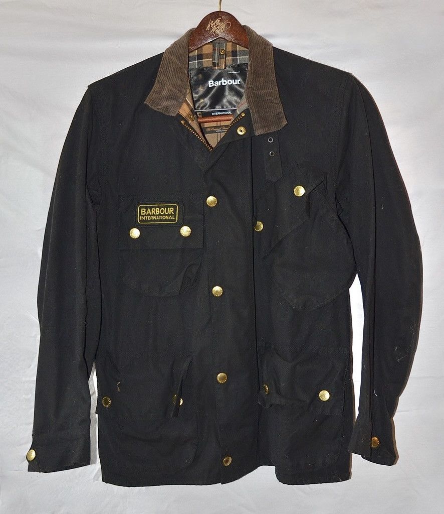 Barbour Barbour International Waxed Jacket Black Small Moto Size US S / EU 44-46 / 1 - 1 Thumbnail
