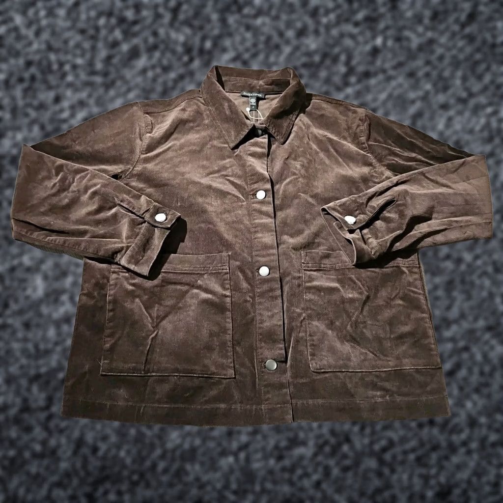 Eileen Fisher Eileen Fisher Jacket Womens Large Corduroy Cropped Relaxed Chore Coat Casual Size L / US 10 / IT 46 - 1 Thumbnail