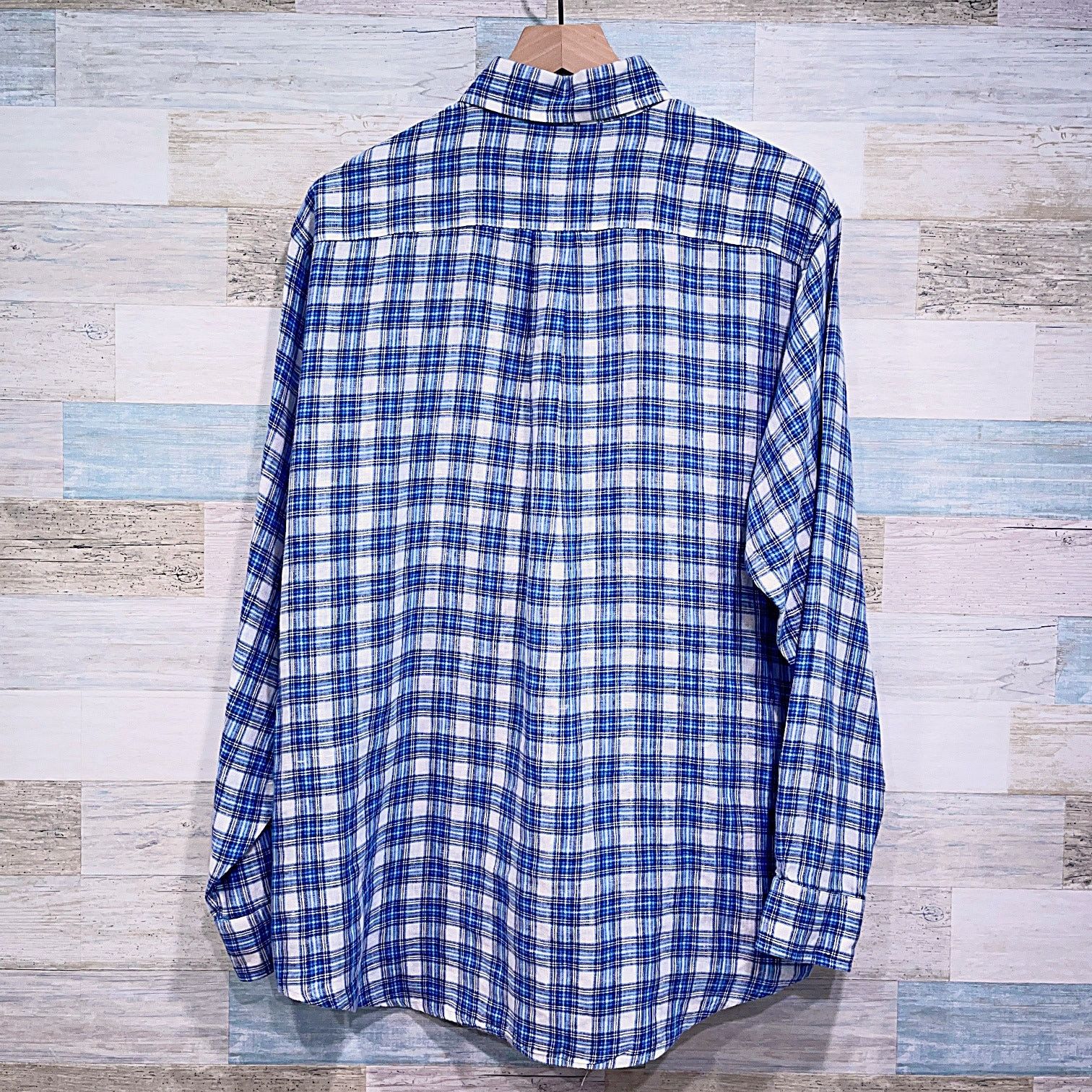 Brooks Brothers Brooks Brothers Linen Oxford Polo Shirt Blue White Plaid M Size US M / EU 48-50 / 2 - 3 Thumbnail