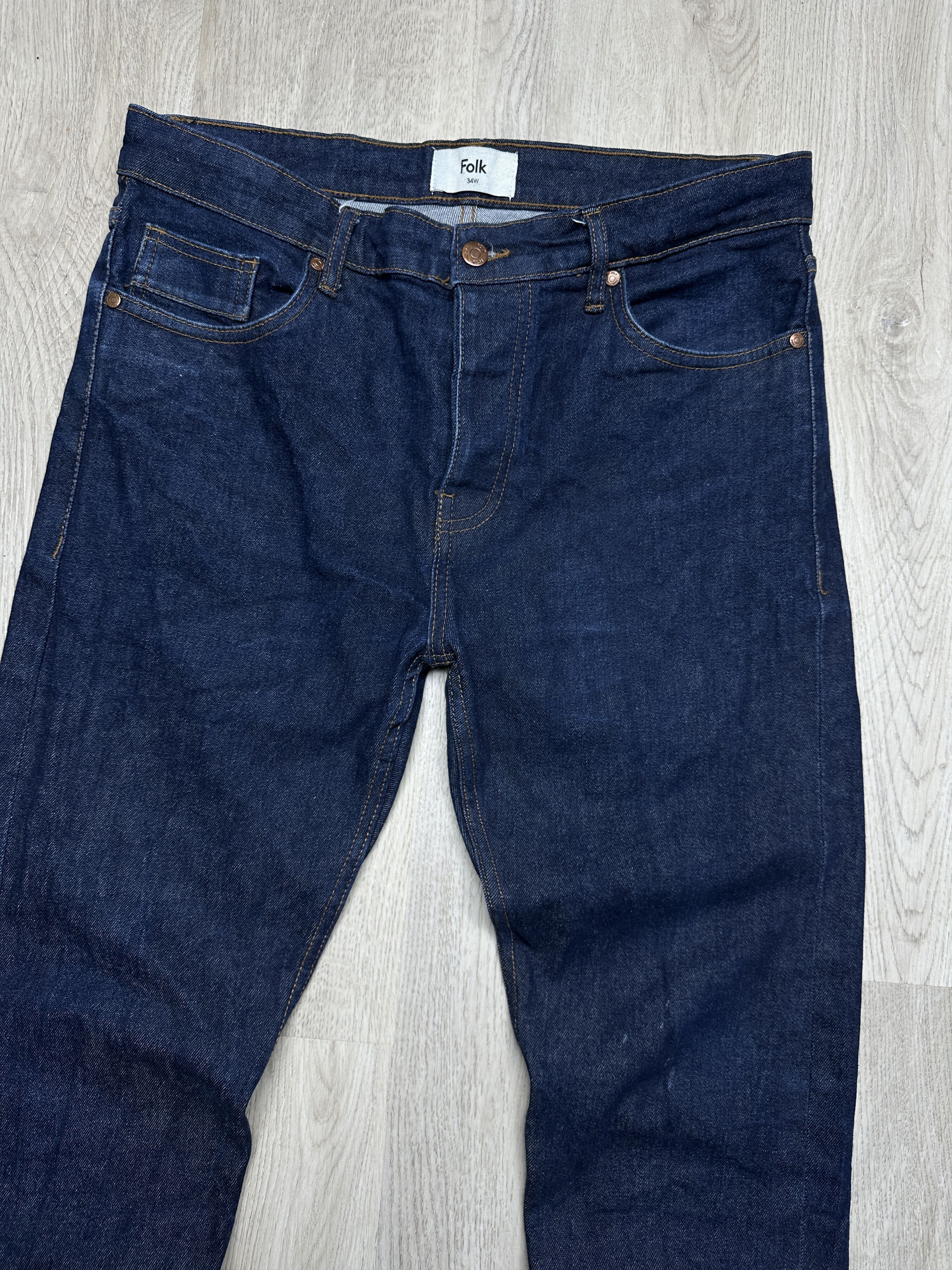 Folk Folk Mens Denim Pants Jeans Size US 34 / EU 50 - 2 Thumbnail