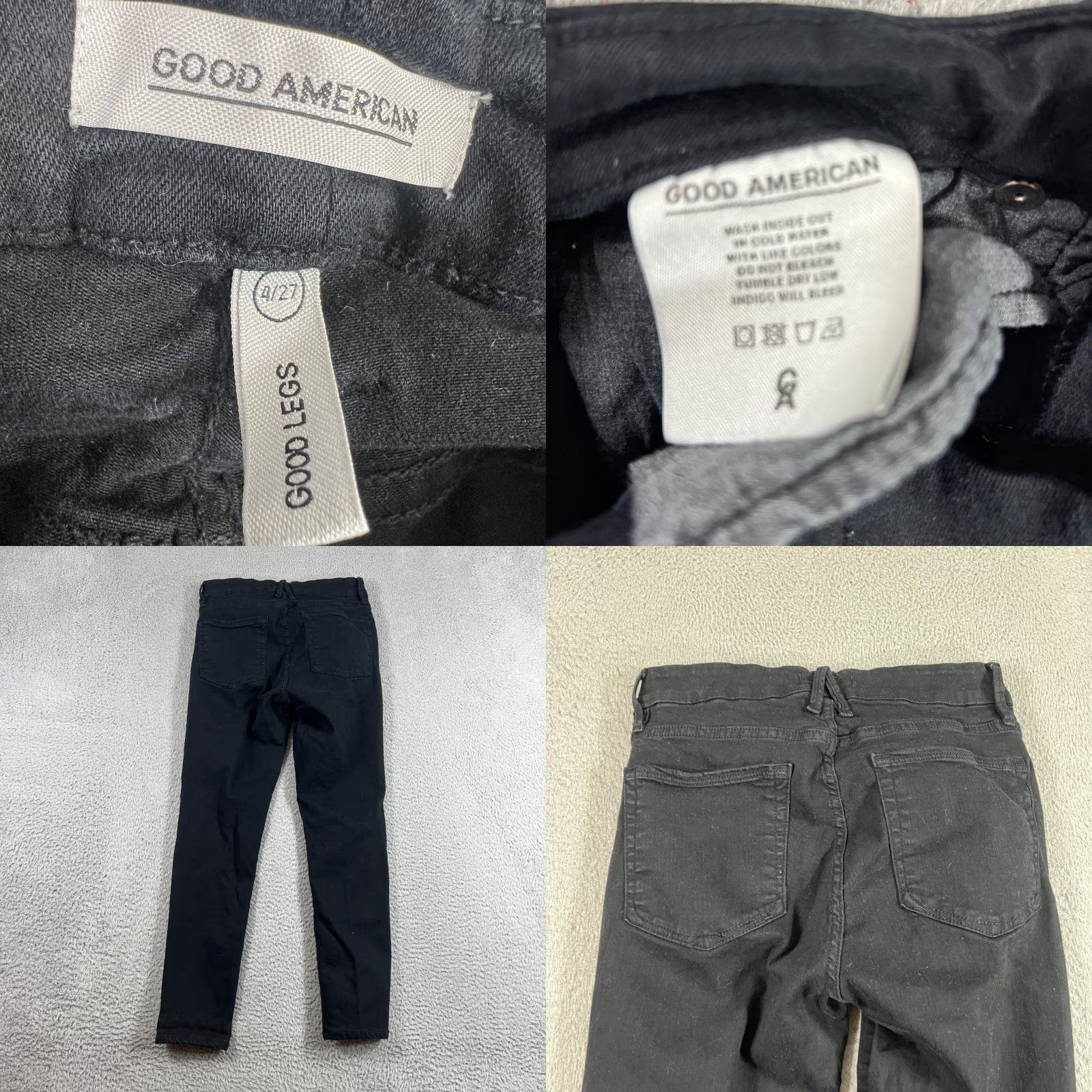 Good American Good American Jeans Women Skinny Black 4 28W 26Inseam Denim 5-Pocket Size 27" / US 4 / IT 40 - 8 Thumbnail