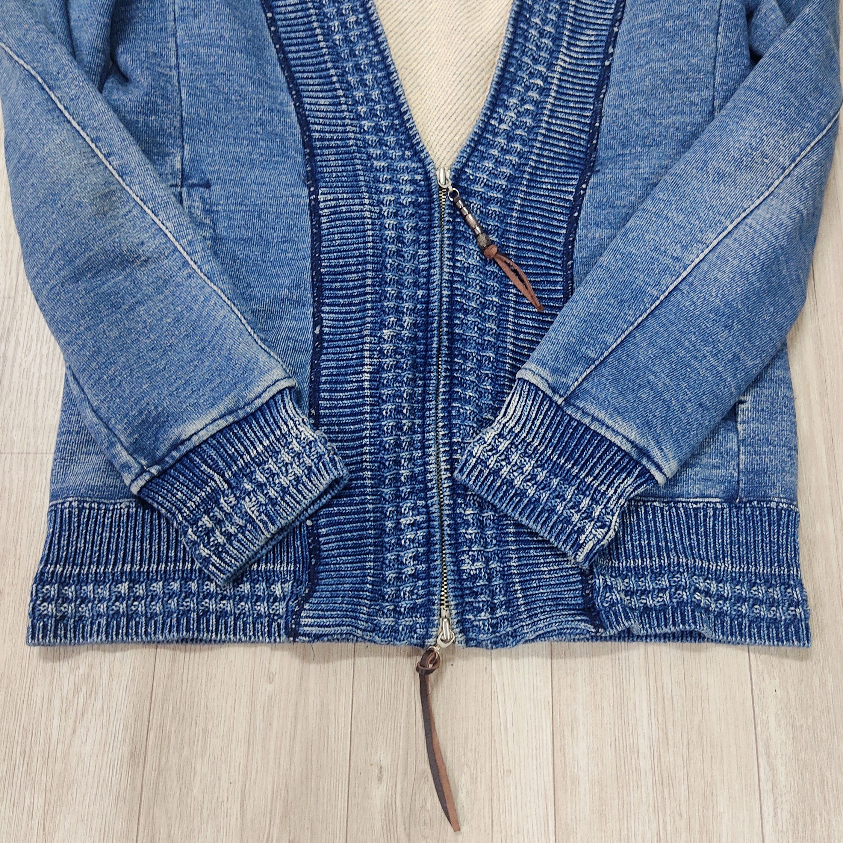 Indigo REMY RELIEF Indigo Knitted Zipper Cardigan Size US M / EU 48-50 / 2 - 8 Thumbnail