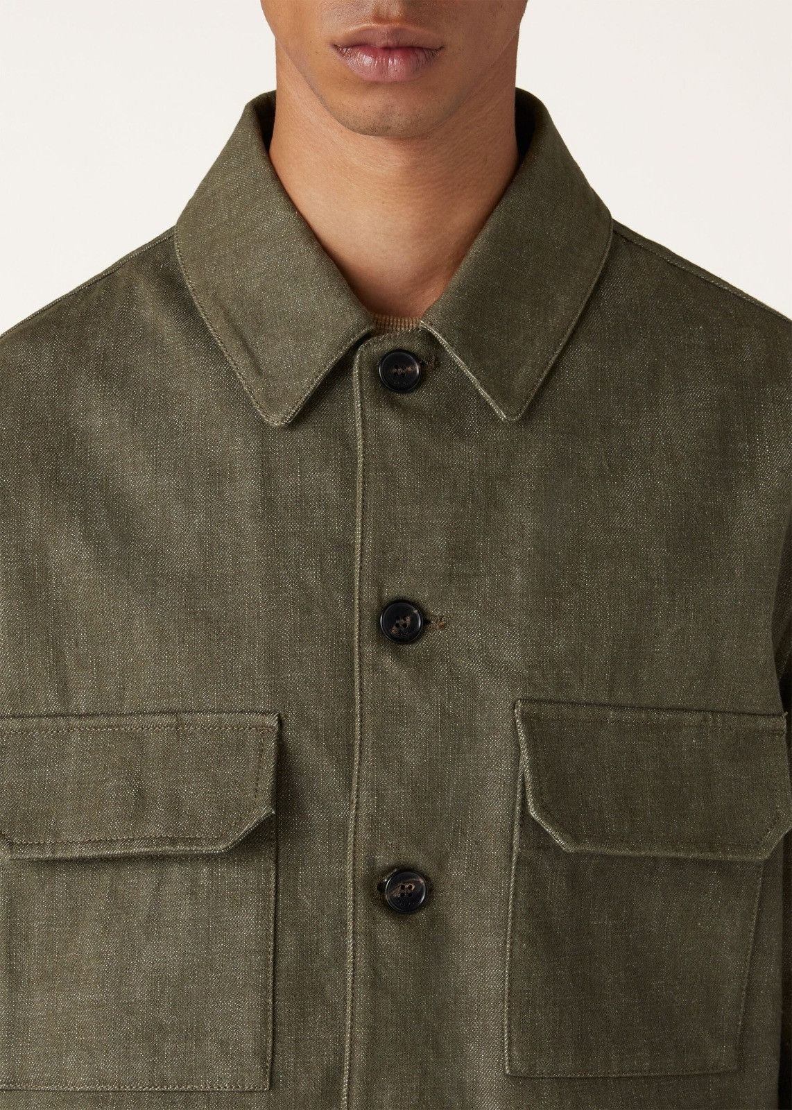 Loro Piana o1srvl11e0325 FAO0015 Overshirt Shirt in Moss Green Size US XL / EU 56 / 4 - 7 Thumbnail
