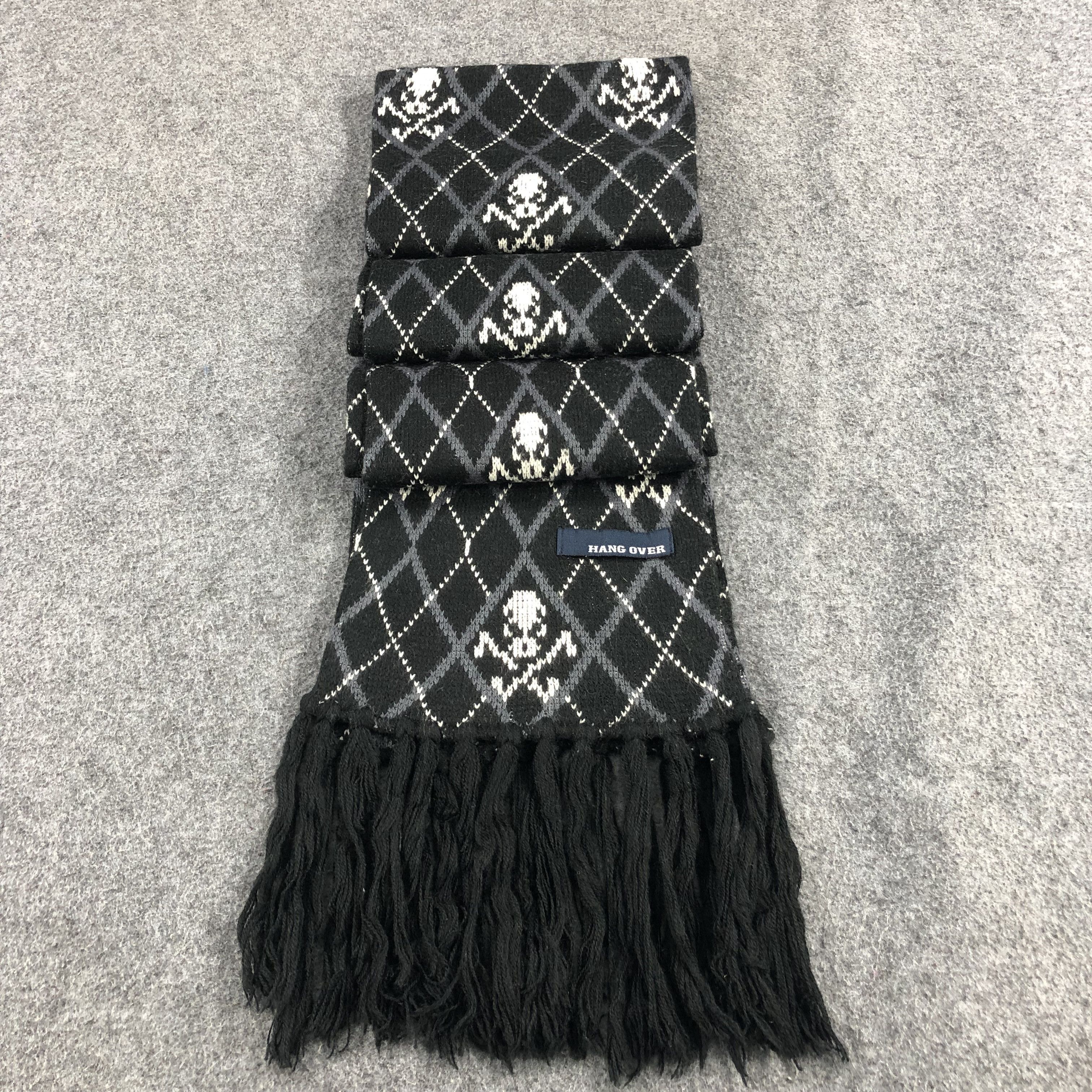 Seditionaries Hang Over Skulls and Bones Wool Scarf Muffler V865 Size ONE SIZE - 2 Thumbnail