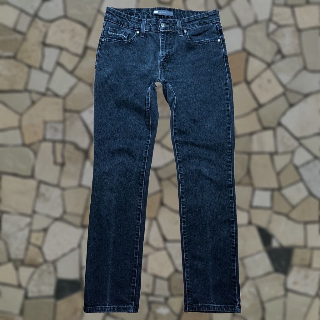 Levi's Levi's Classic Mid Rise Skinny Jeans Womens 8 Black Denim 28 Inseam 5-Pocket Belt Loops Distressed No Light Wash Slim Fit Vintage: No Size 30" / US 8 / IT 44 - 1 Thumbnail