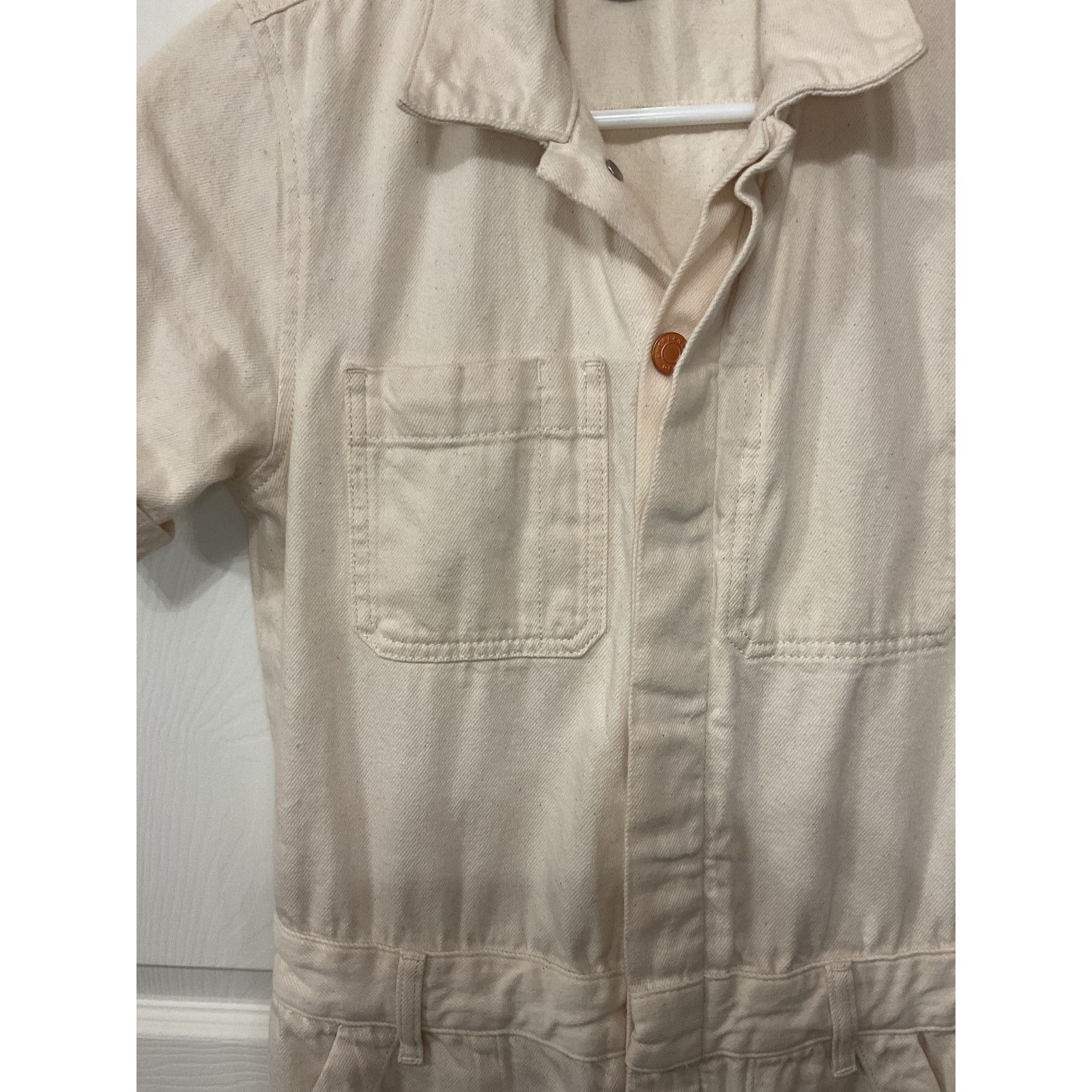 Everlane Everlane 100% Organic Cotton Denim Coverall in Bone,sz 0 Size 25" / US 0 / IT 36 - 10 Thumbnail